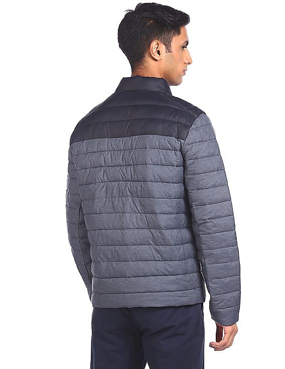 Flying Machine High Neck Colour Block Jacket