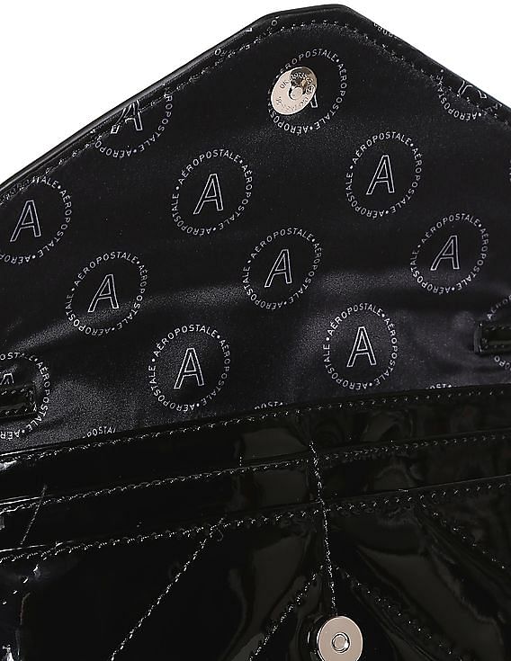 Buy Aeropostale Patent Finish Quilted Sling Bag - NNNOW.com