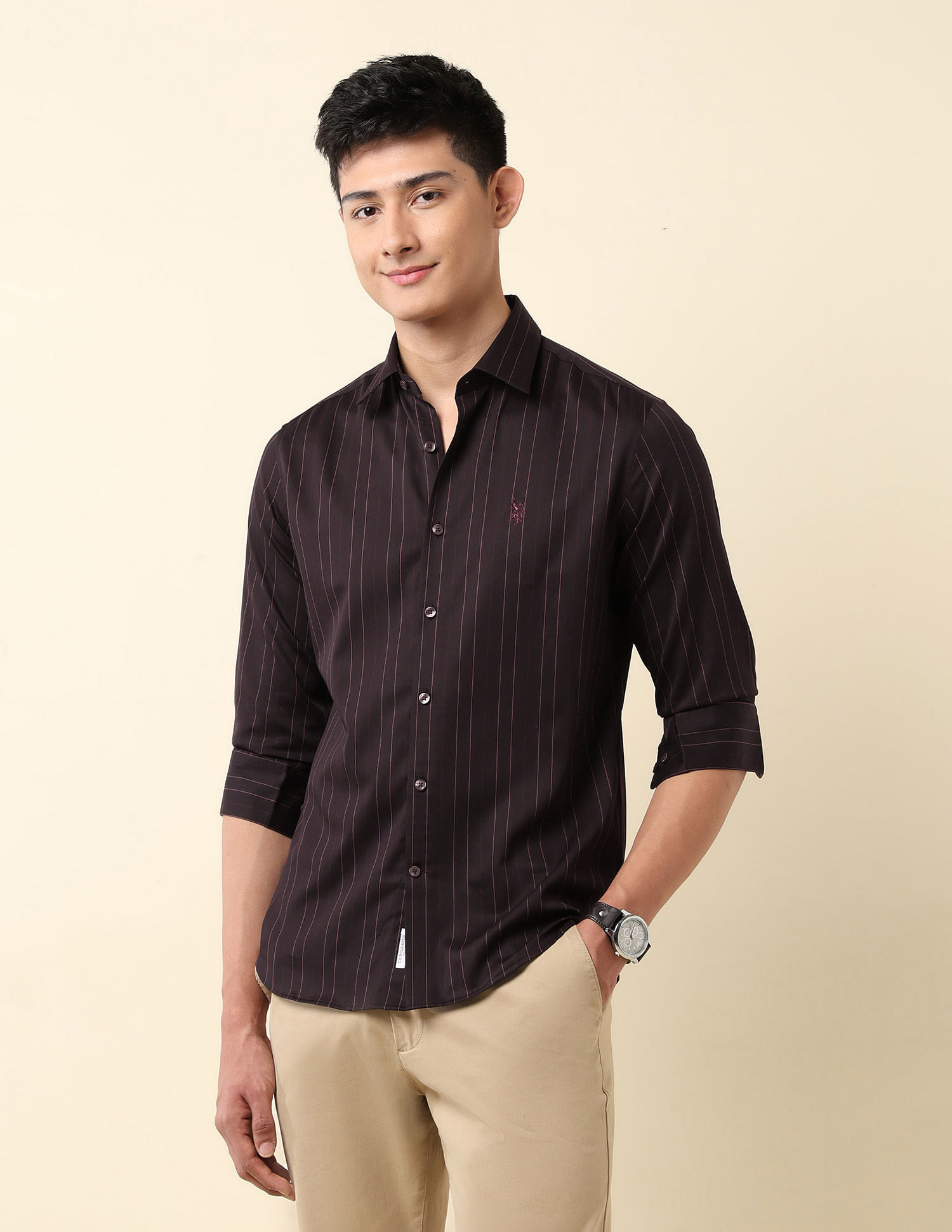 U.S. Polo Assn. Vertical Striped Tailored Fit Shirt