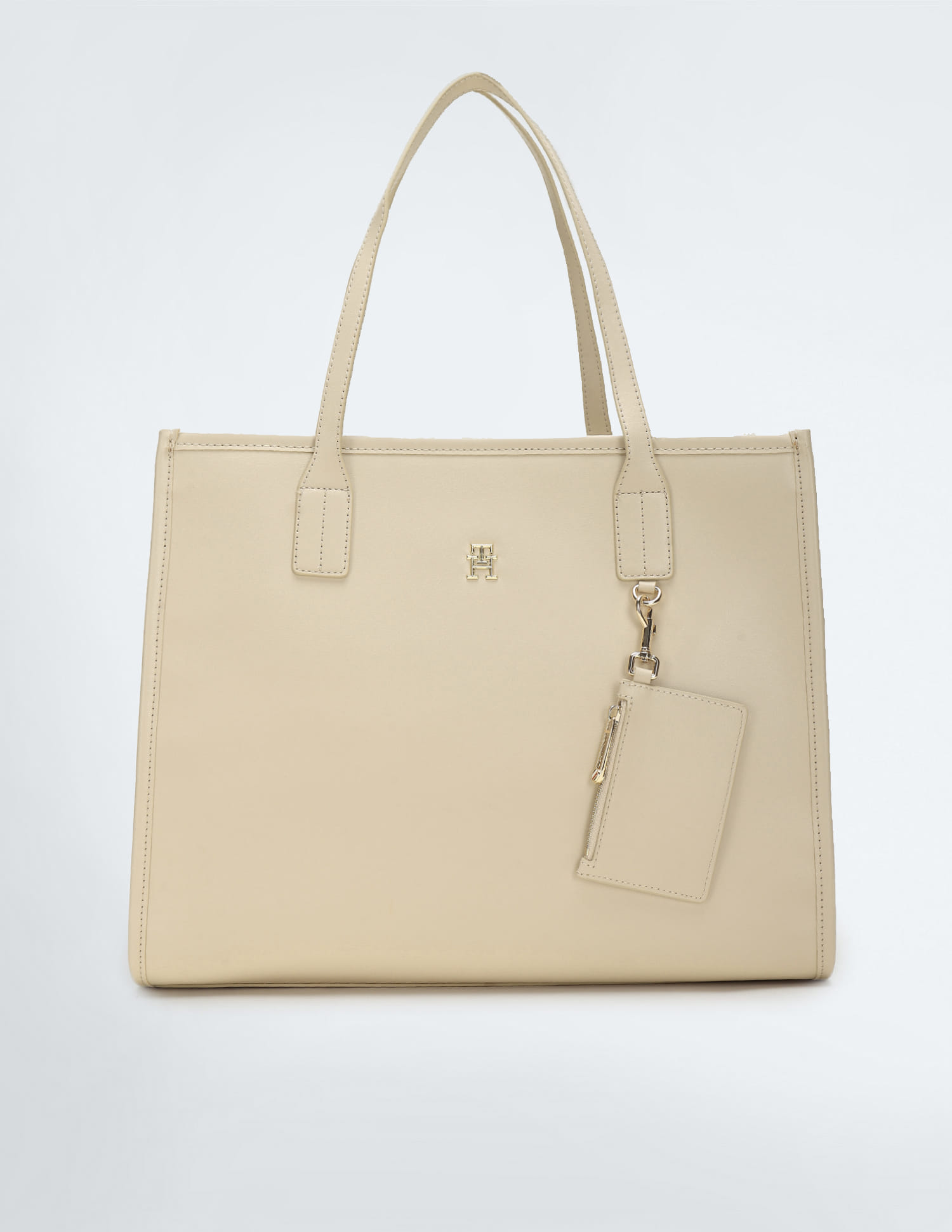 Buy Tommy Hilfiger Solid PU City Tote Bag