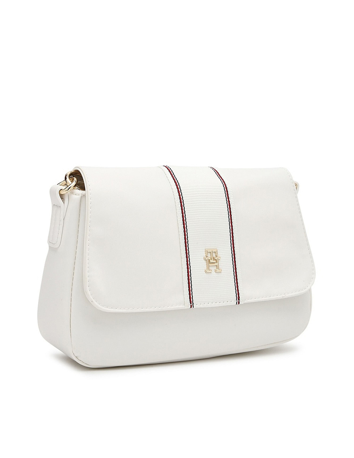 Tommy Hilfiger Solid White Nylon Sling Bag
