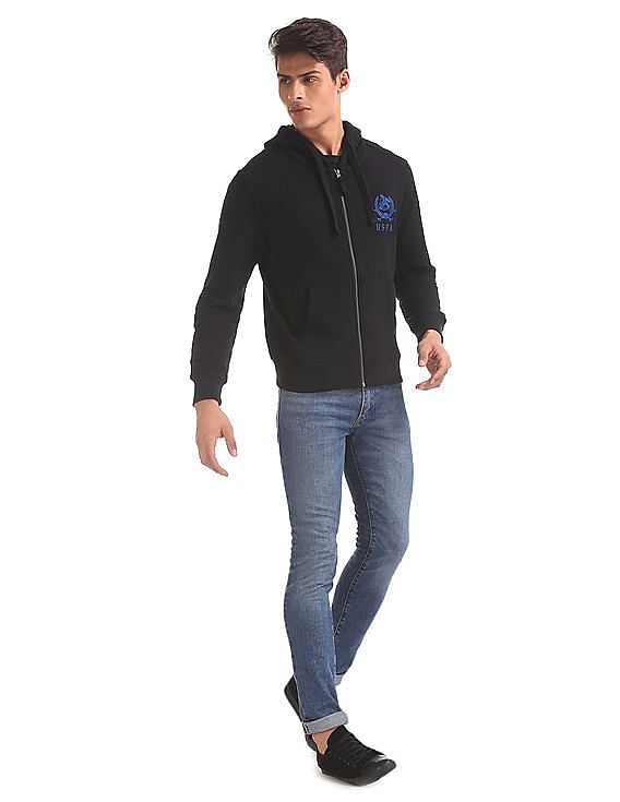 U.S. Polo Assn. Solid Hooded Sweatshirt
