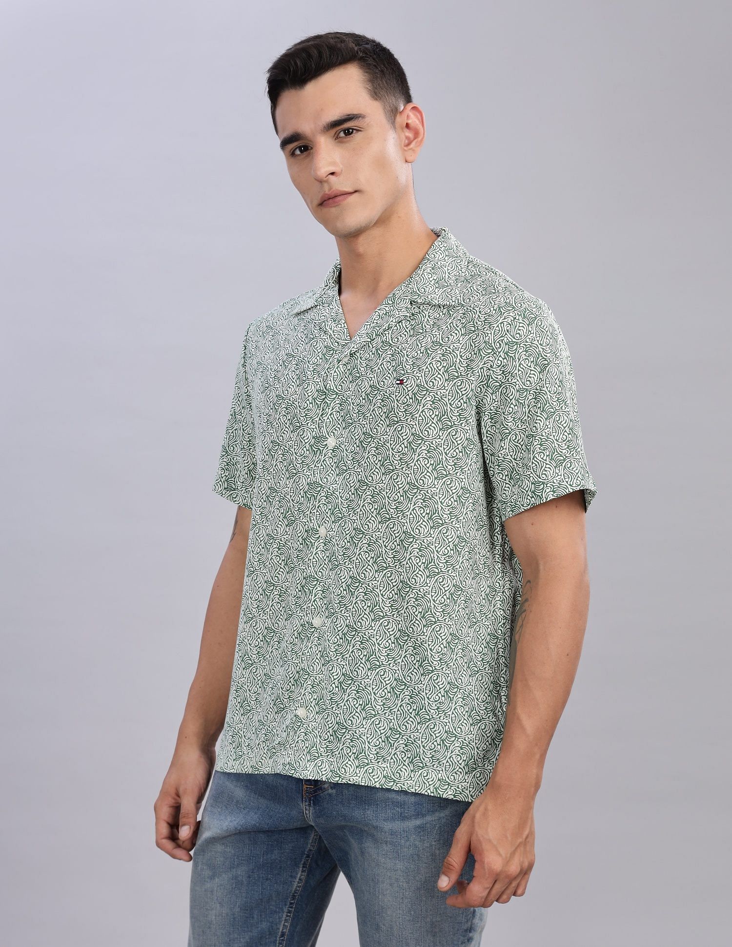 Tommy Hilfiger Printed Regular-Fit Poplin Shirts