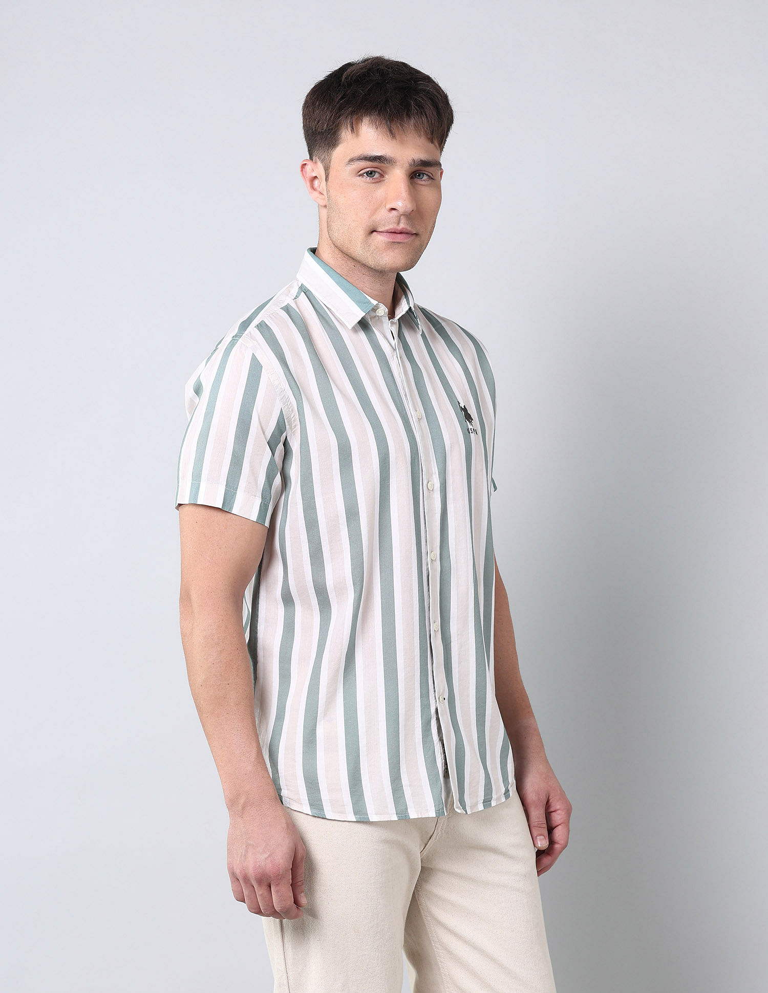 U.S. Polo Assn. Denim Co. Vertical Striped Regular Fit Shirt