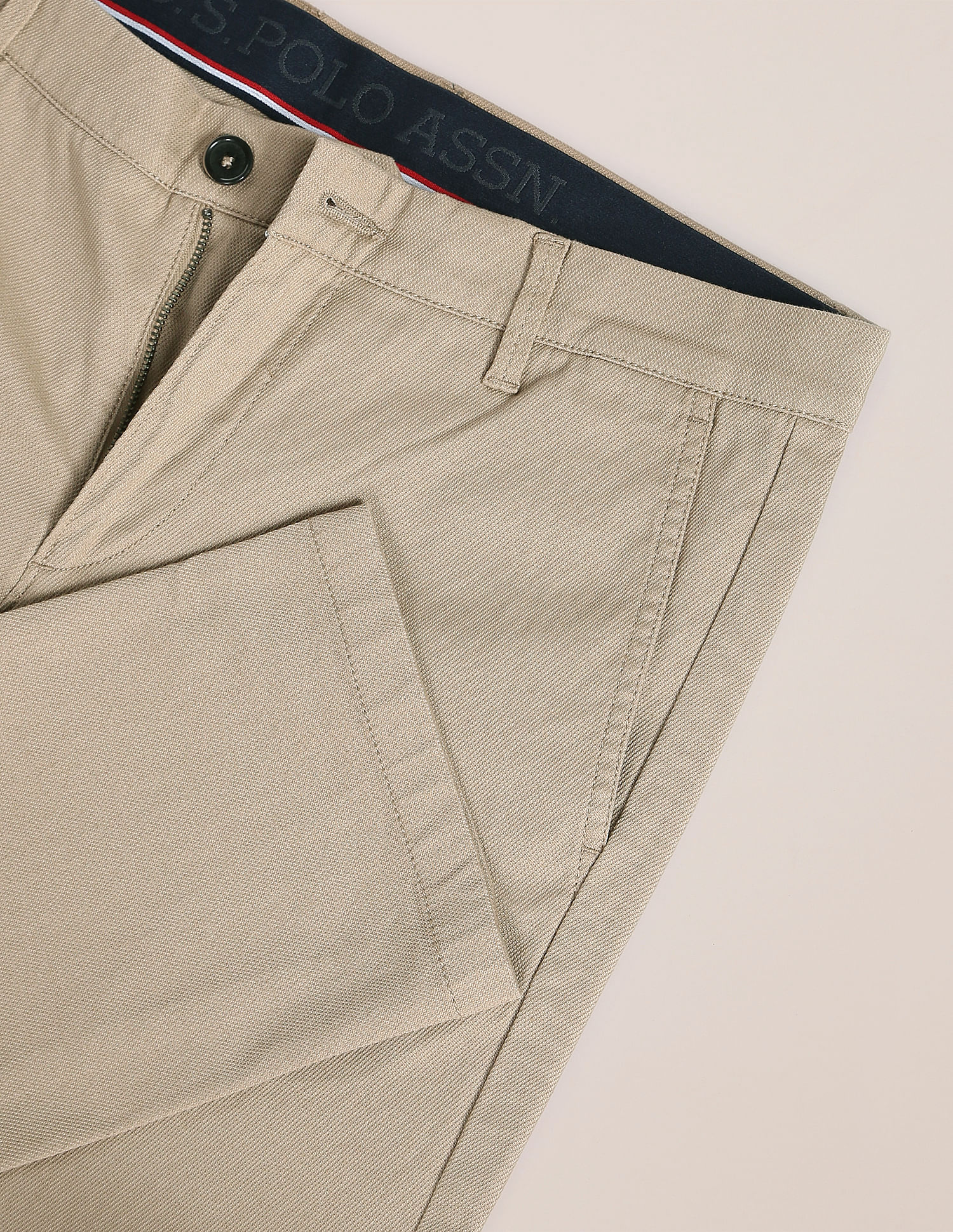 U.S. Polo Assn. Denver Slim Fit Solid Casual Trousers