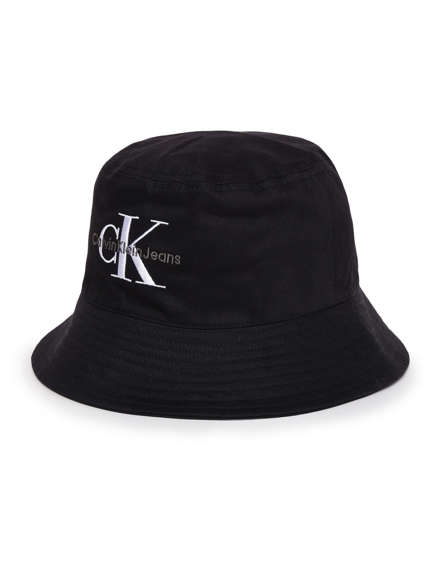 ★【 】★CKJ Monogram Embroidered Bucket Ha.t★ Calvin Klein- Embroidered Monogram Logo Twill Bucket Hat