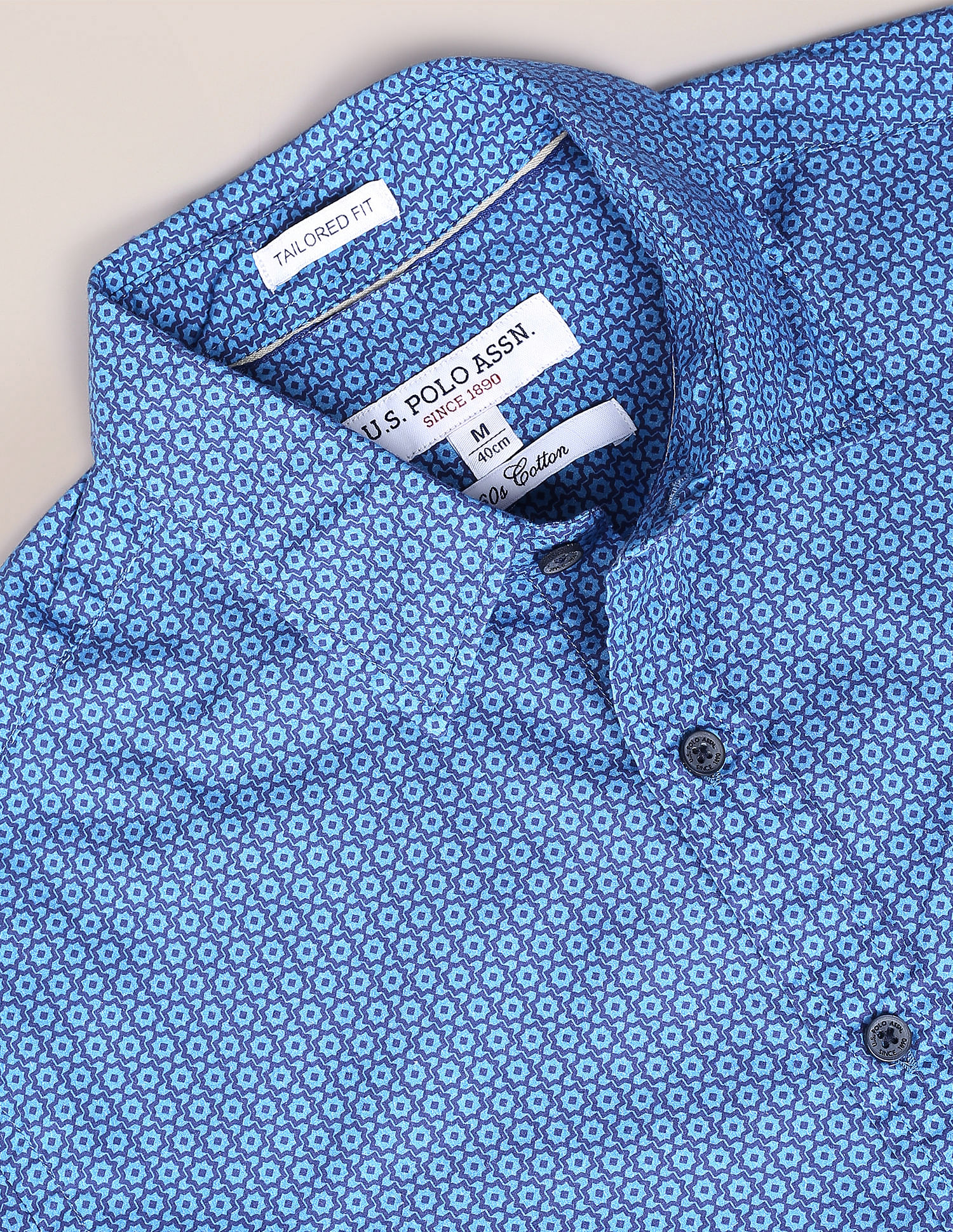 U.S. Polo Assn. Spread Collar Printed Casual Shirt