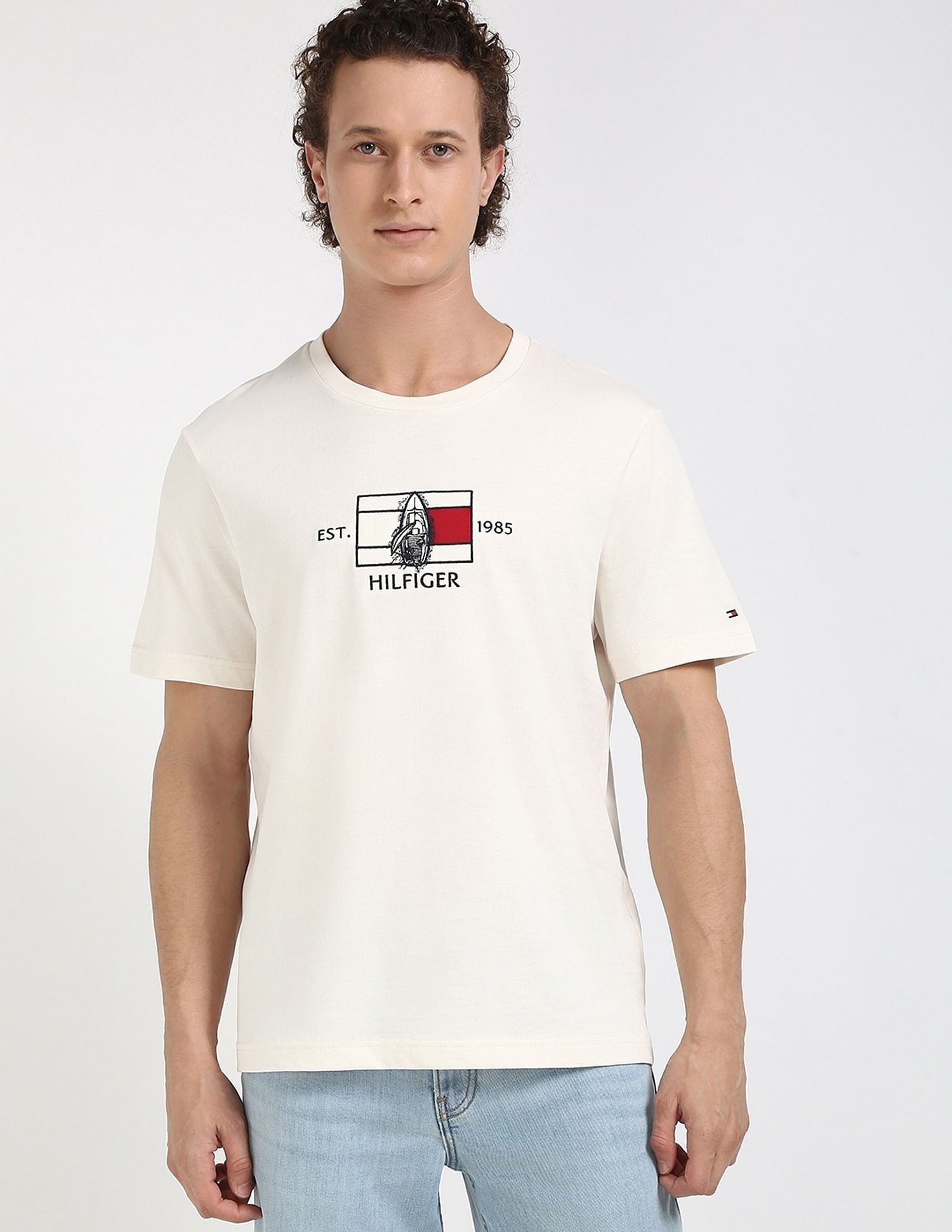 Tommy Hilfiger Embroidered Logo Regular-Fit Cotton T-Shirt
