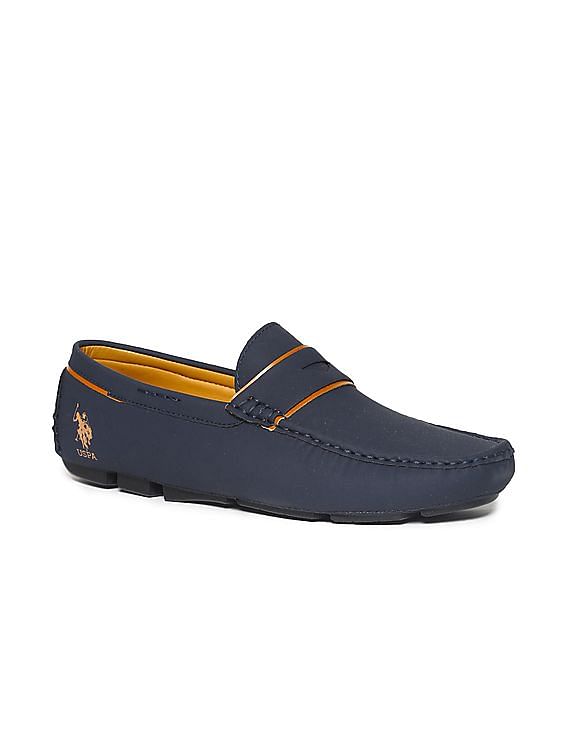 U.S. Polo Assn. Men Contrast Trim Pocket Mirano Penny Loafers