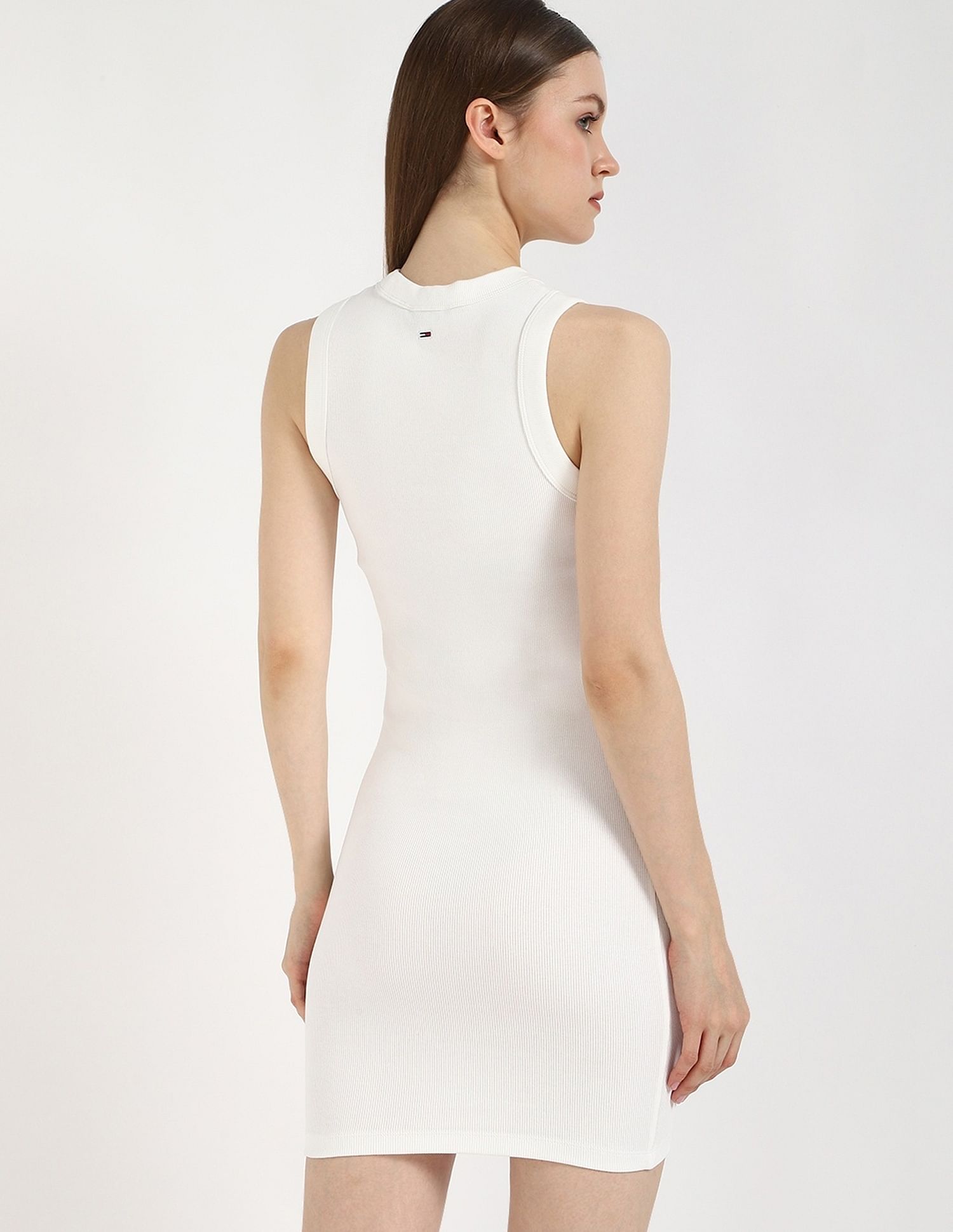 Tommy Hilfiger Cotton Crew Neck Bodycon Dress