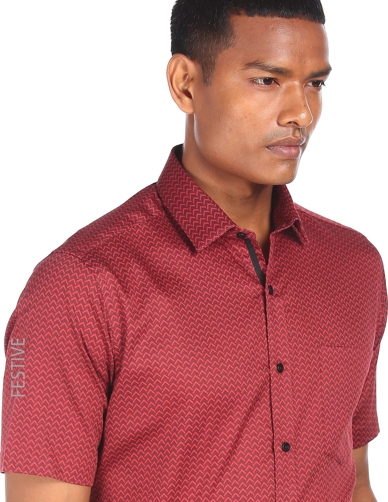 Mens red short sleeve best sale dress shirt