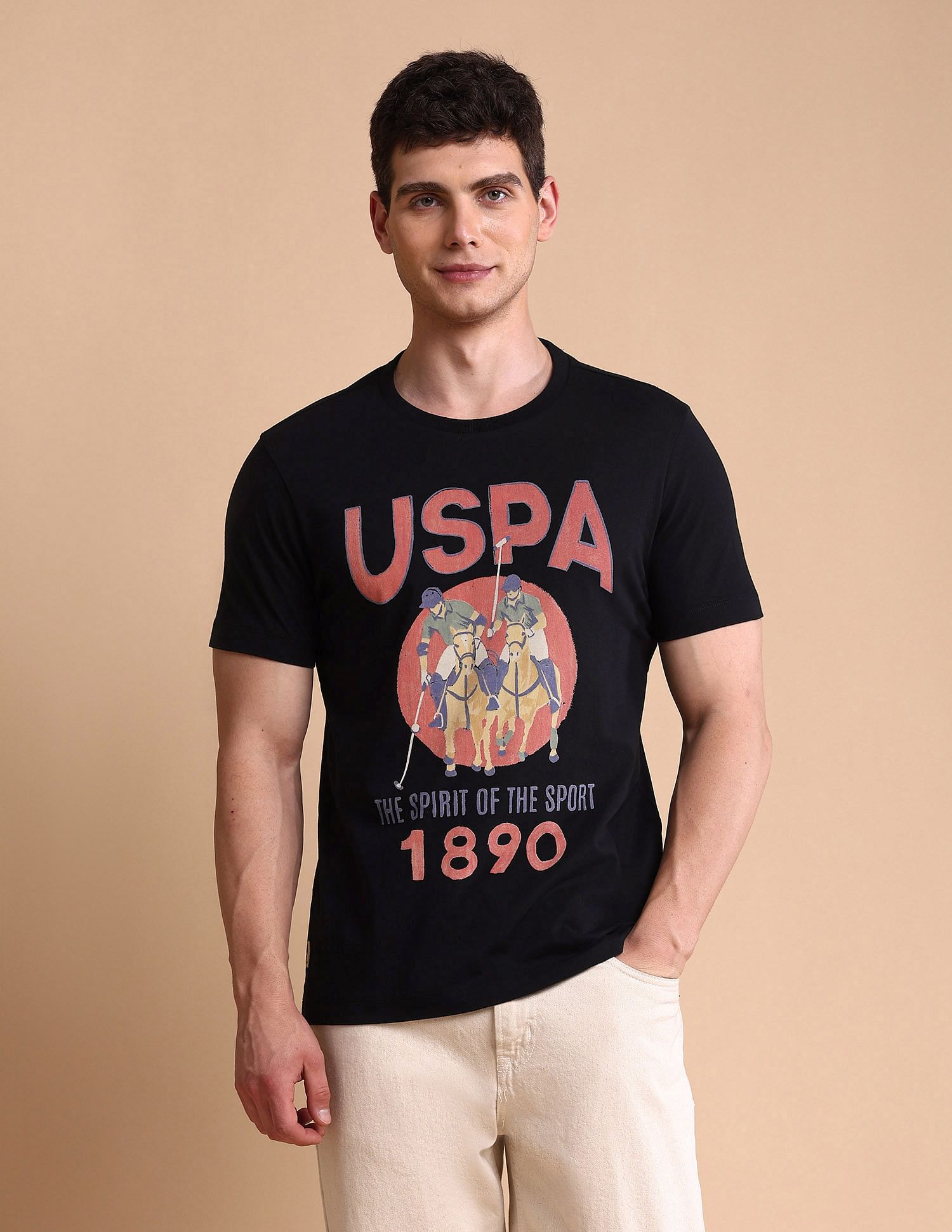 U.S. Polo Assn. Denim Co. Graphic Printed Muscle Fit T-Shirt