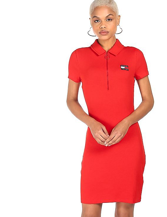 Tommy hilfiger deals red polo dress