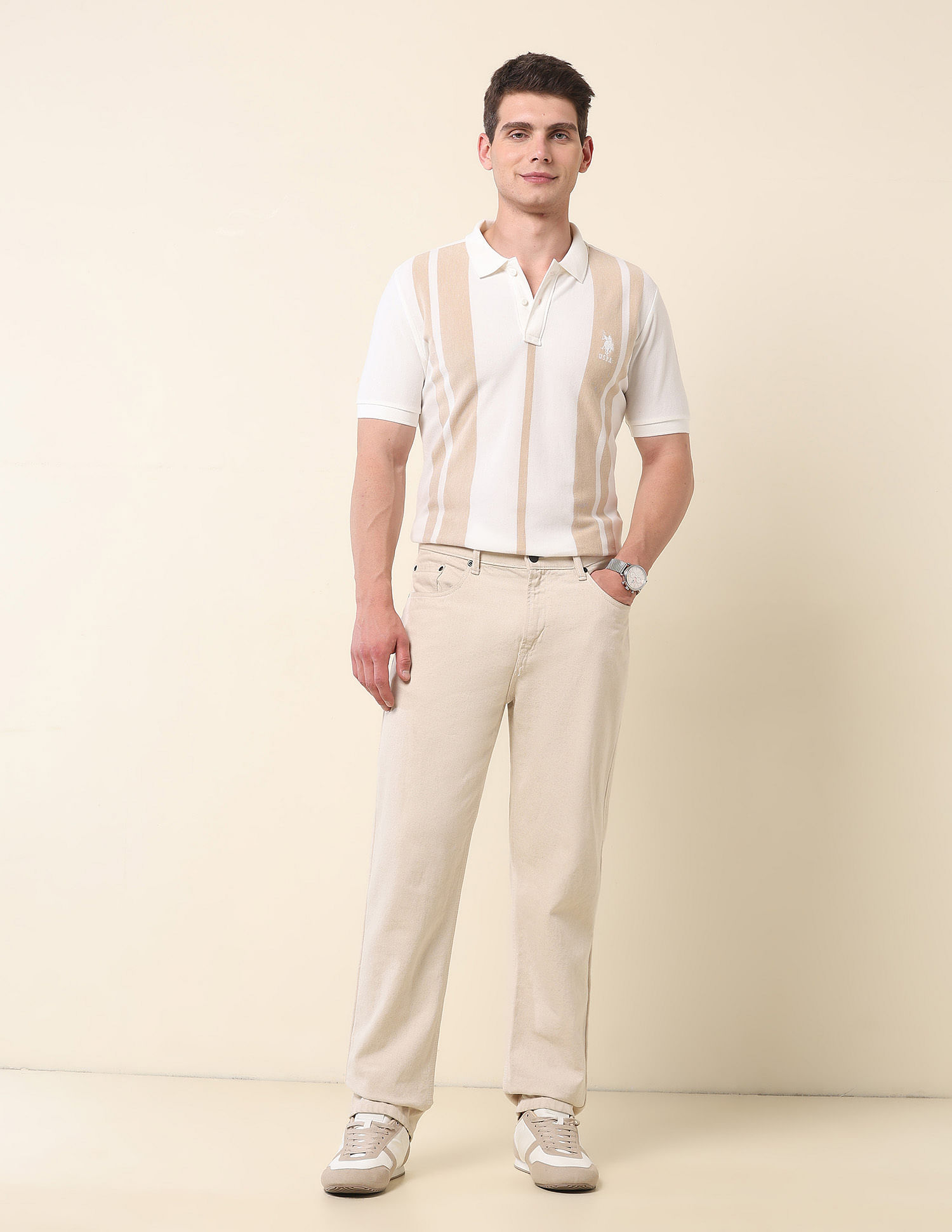 U.S. Polo Assn. Vertical Striped Classic Polo Shirt