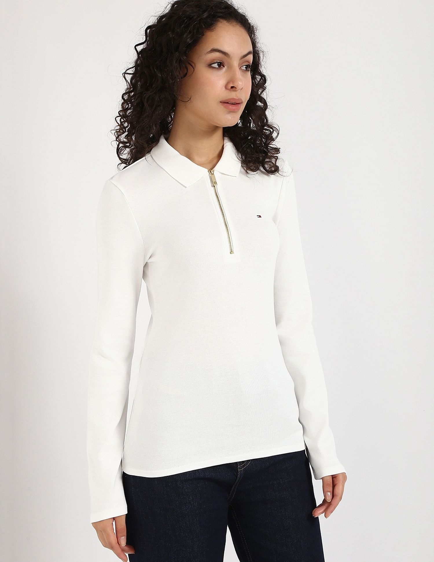 Tommy Hilfiger Solid Slim-Fit Cotton Polo T-Shirt