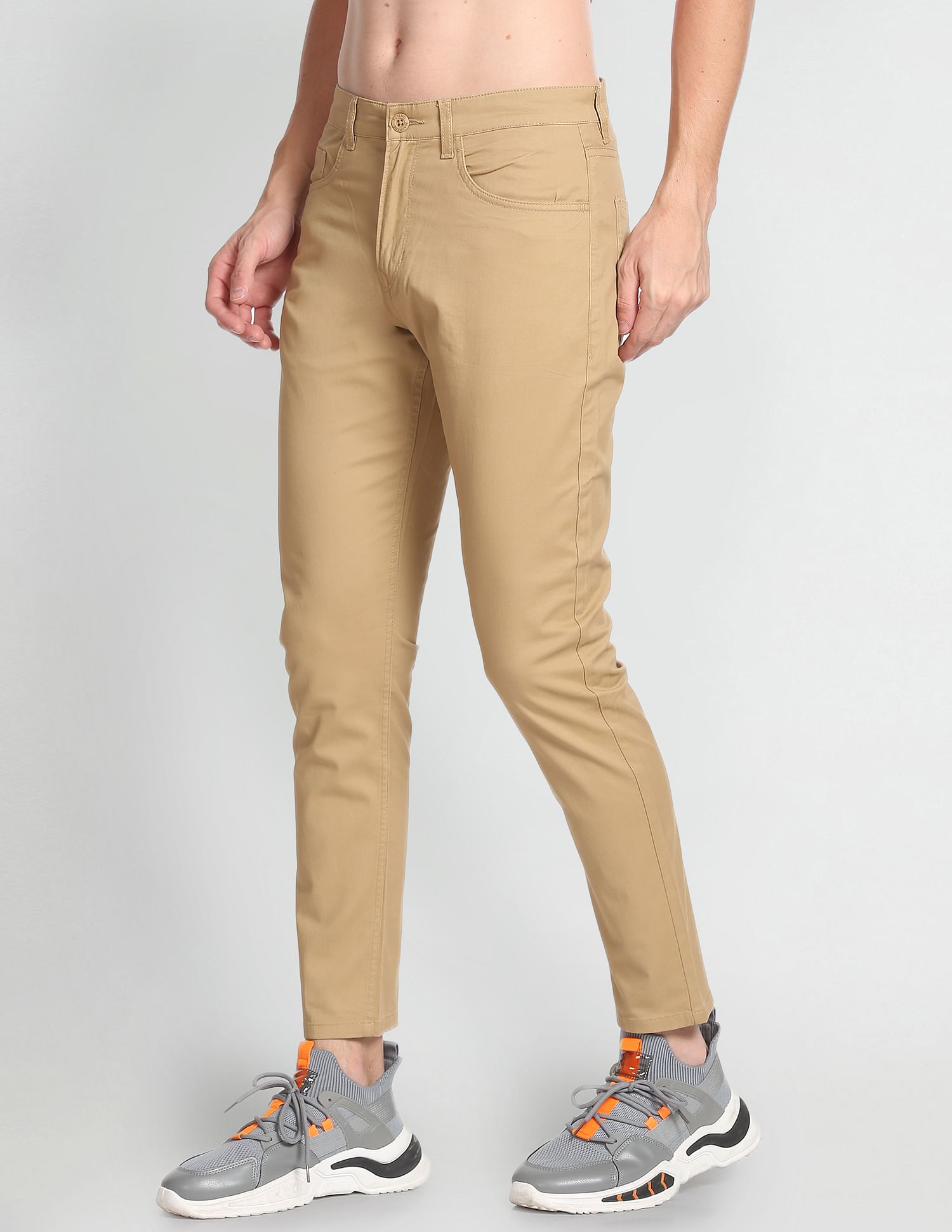 Flying Machine Twill Solid Trousers