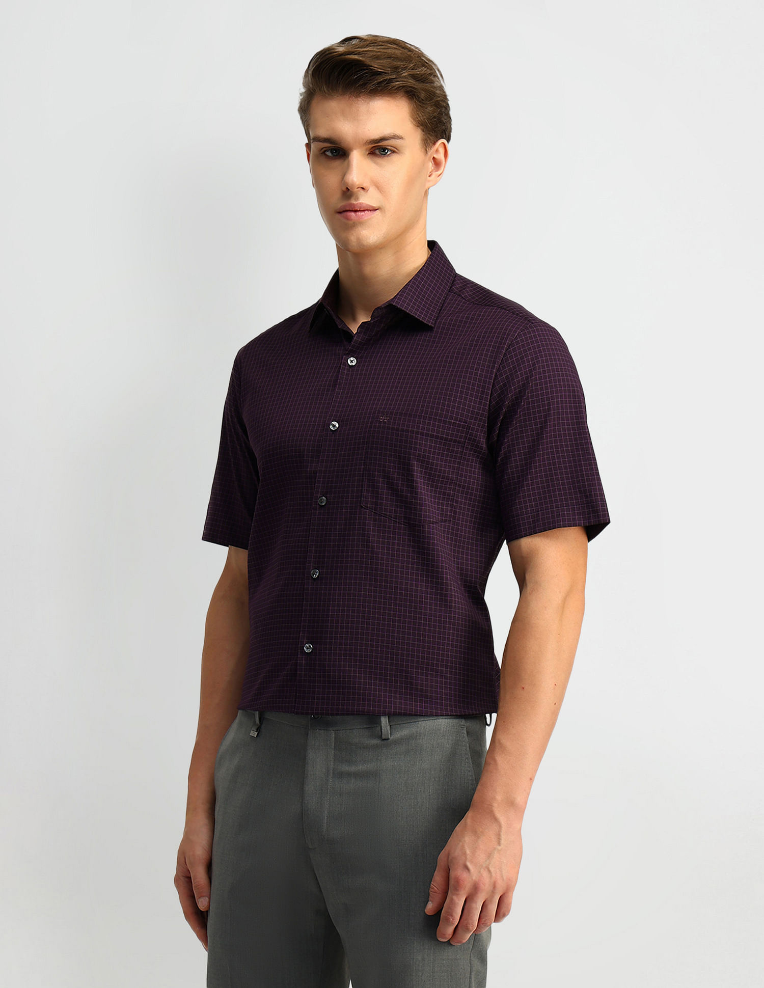 Arrow Liberty Classic Fit Windowpane Checked Shirt