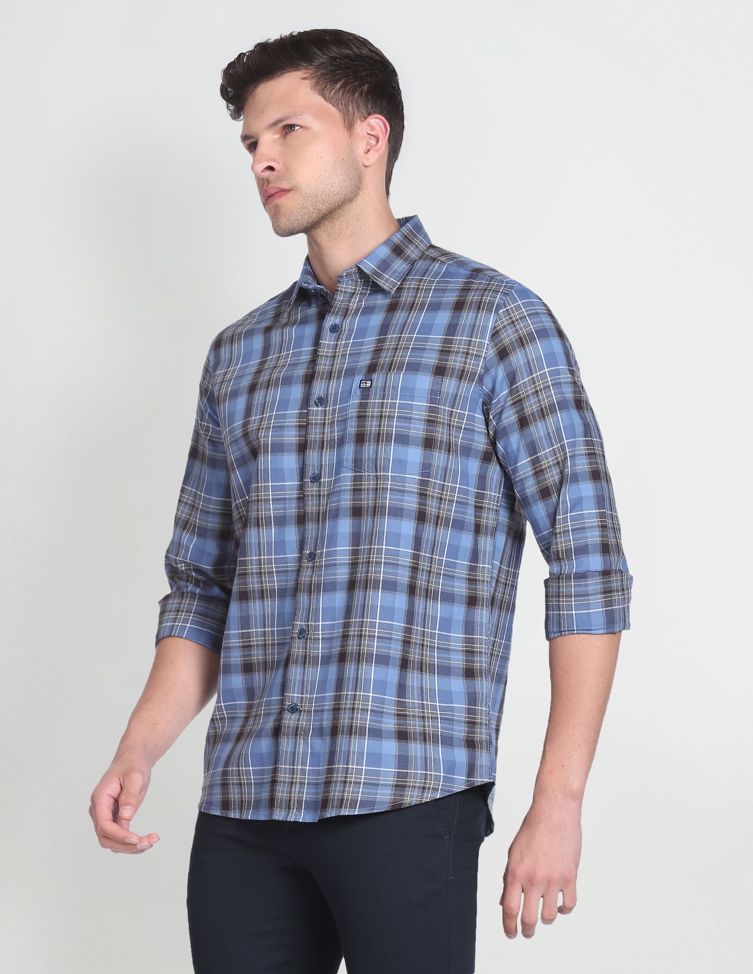 Arrow Sports Tennis Club Plaid Shirt