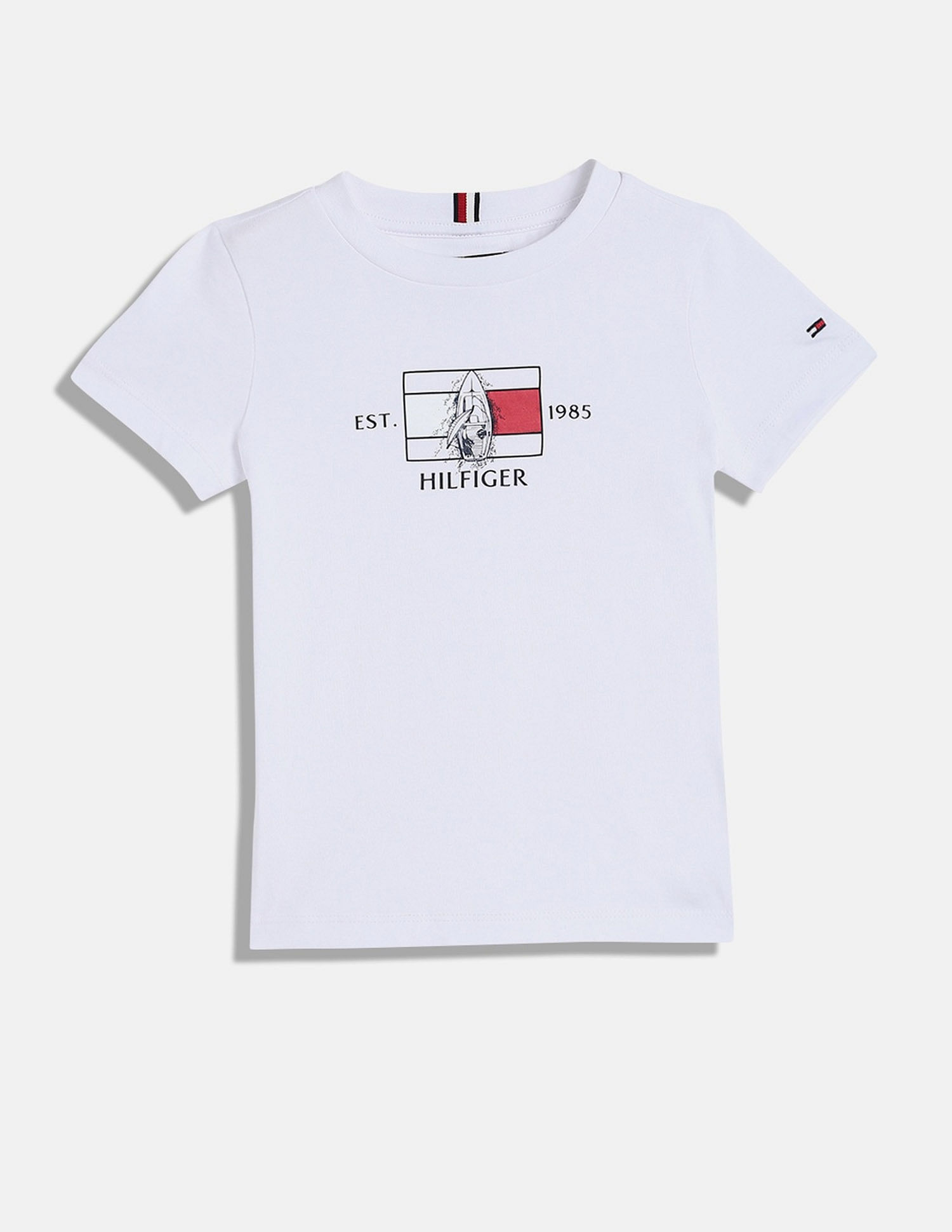 Tommy Hilfiger Kids Boys Logo Regular-Fit Cotton T-Shirt