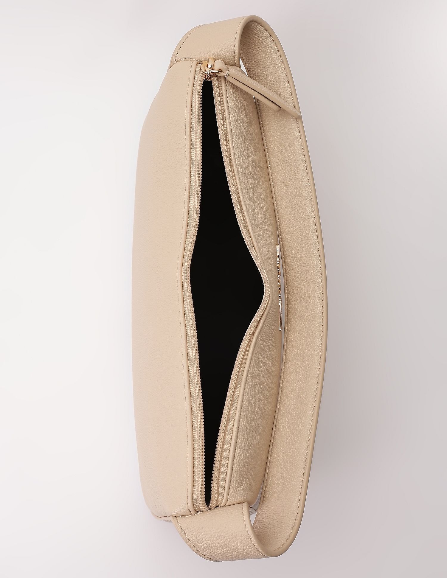 Tommy Hilfiger Solid Beige Pu Shoulder Bag
