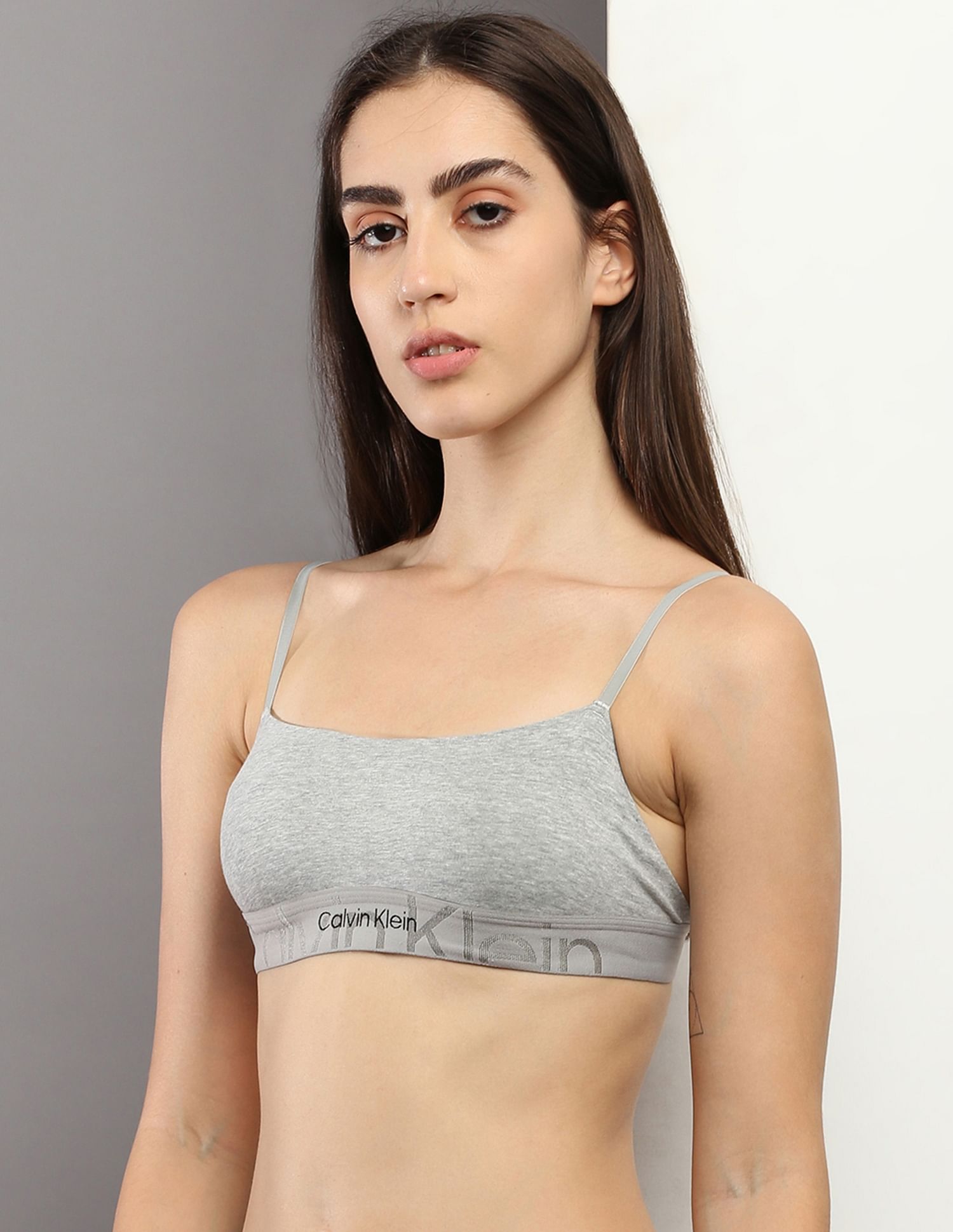 Buy Calvin Klein Underwear Lightly Lined Heathered Sports Bra 