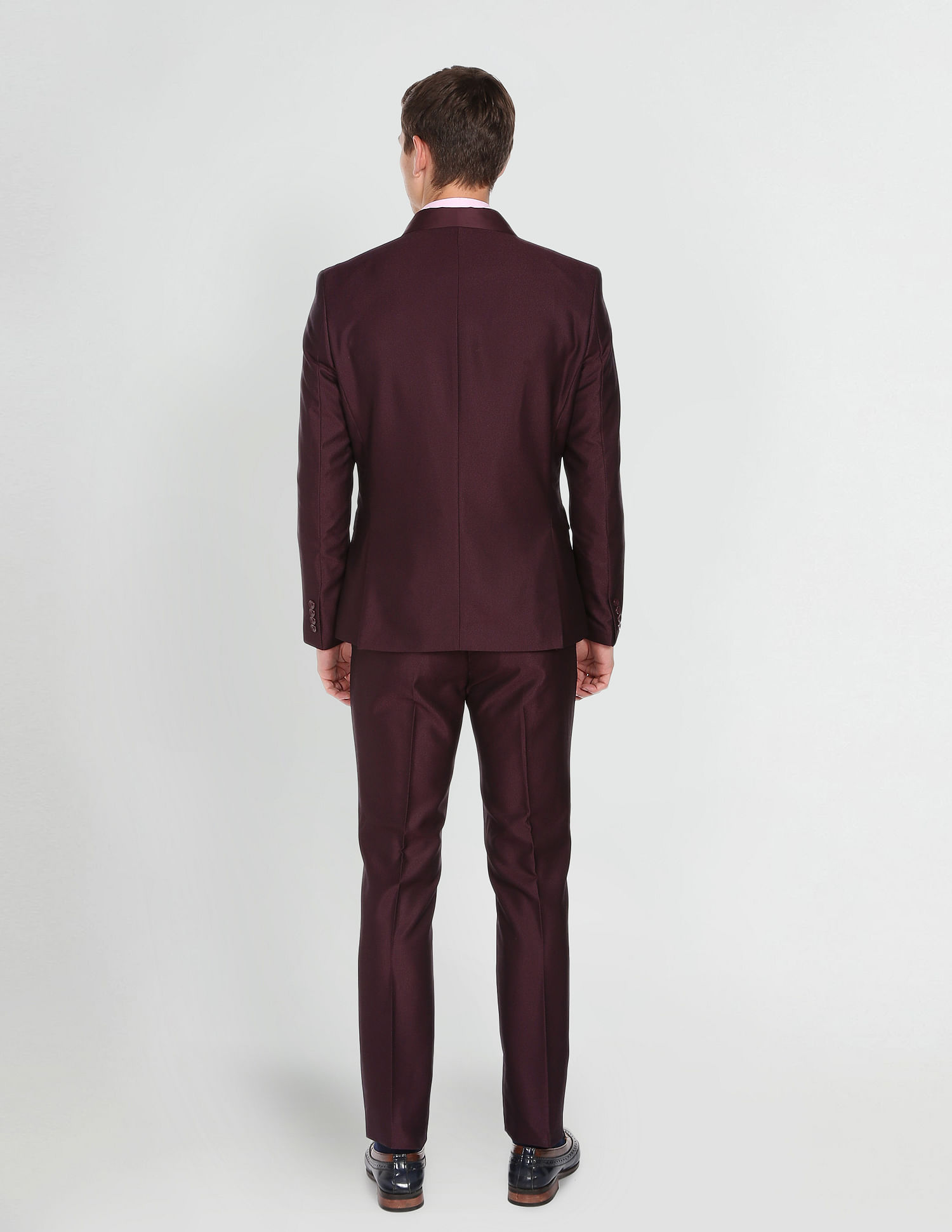 Louis Philippe Suits : Buy Louis Philippe Maroon Three Piece Suit Online