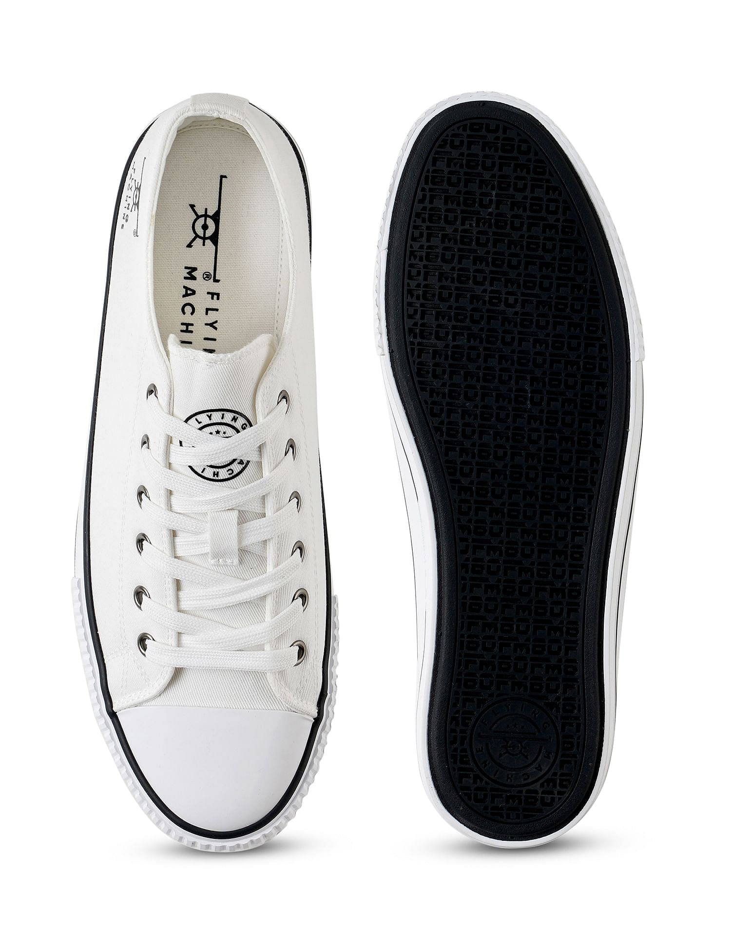 Flying Machine Men Round Toe Washed Cox 2.0 Sneakers