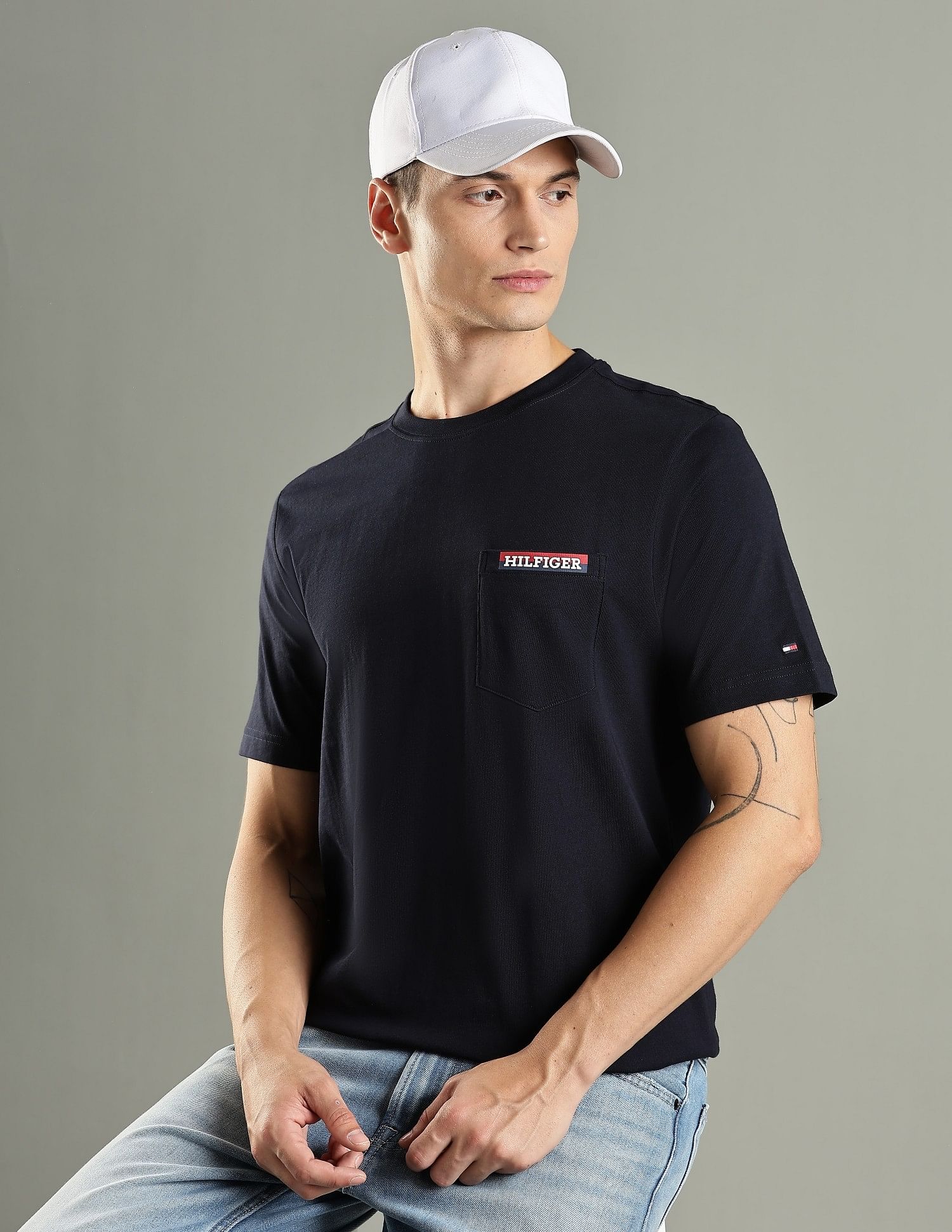 Tommy Hilfiger Solid Regular Fit Cotton T-Shirt