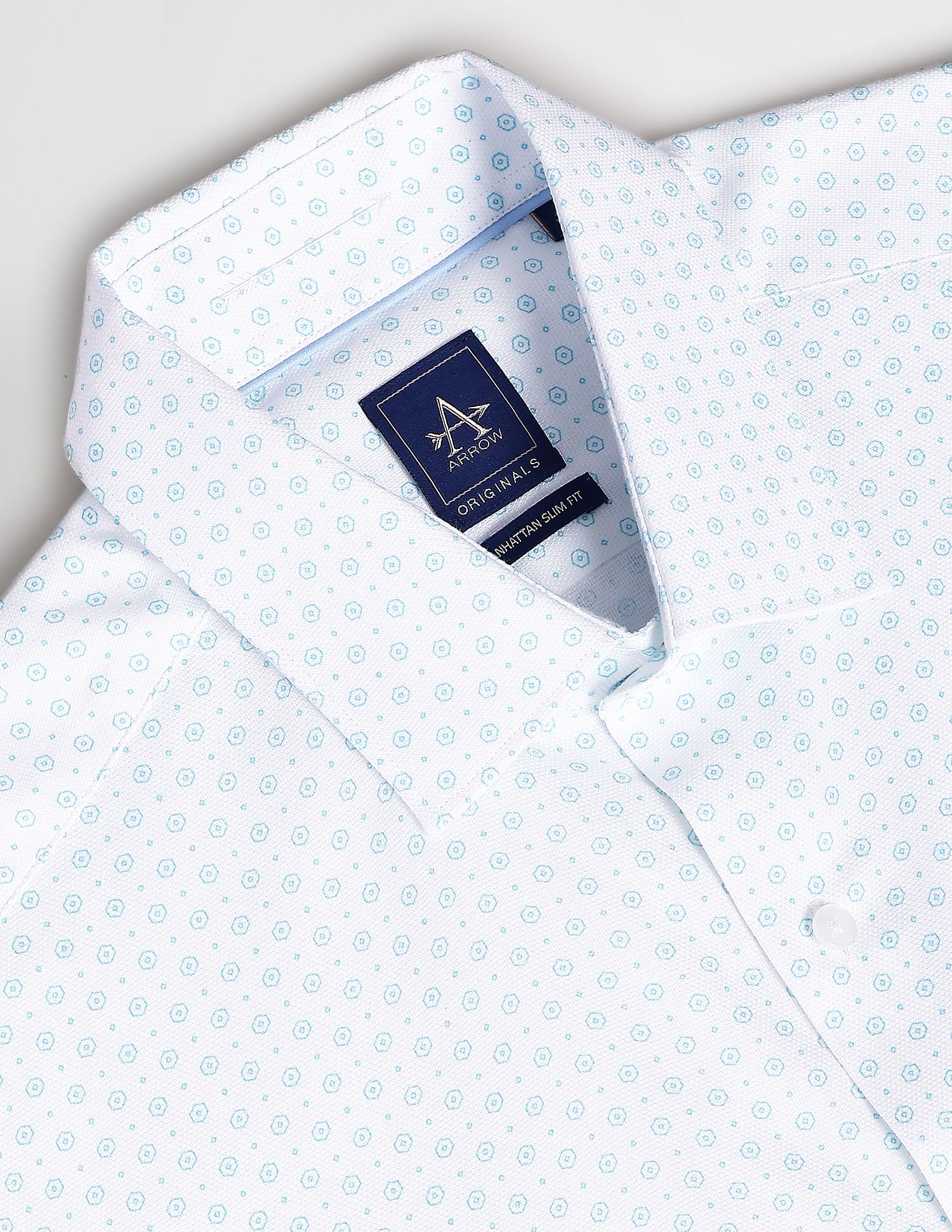 Arrow Geometric Print Cotton Formal Shirt