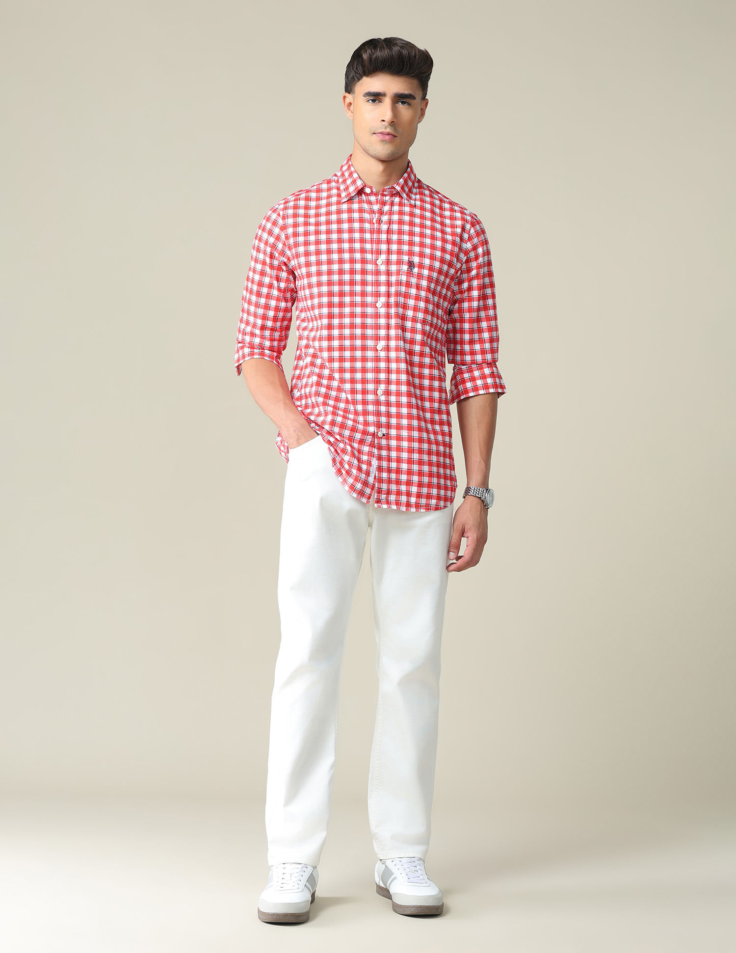 U.S. Polo Assn. Plaid Tailored Fit Shirt