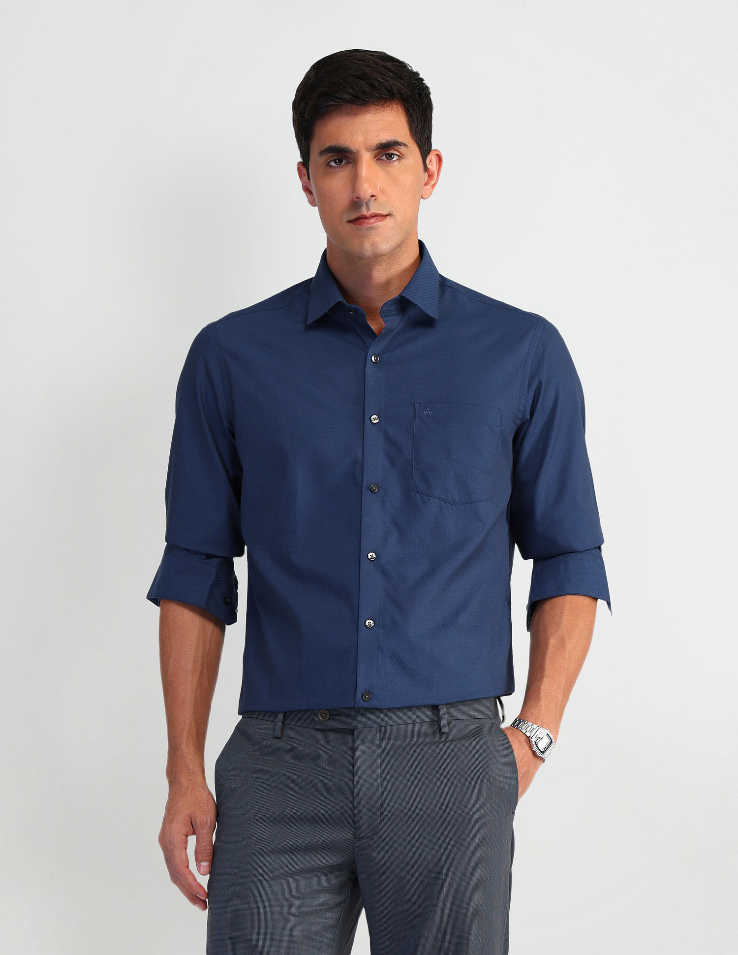 Arrow Manhattan Slim Fit Dobby Shirt