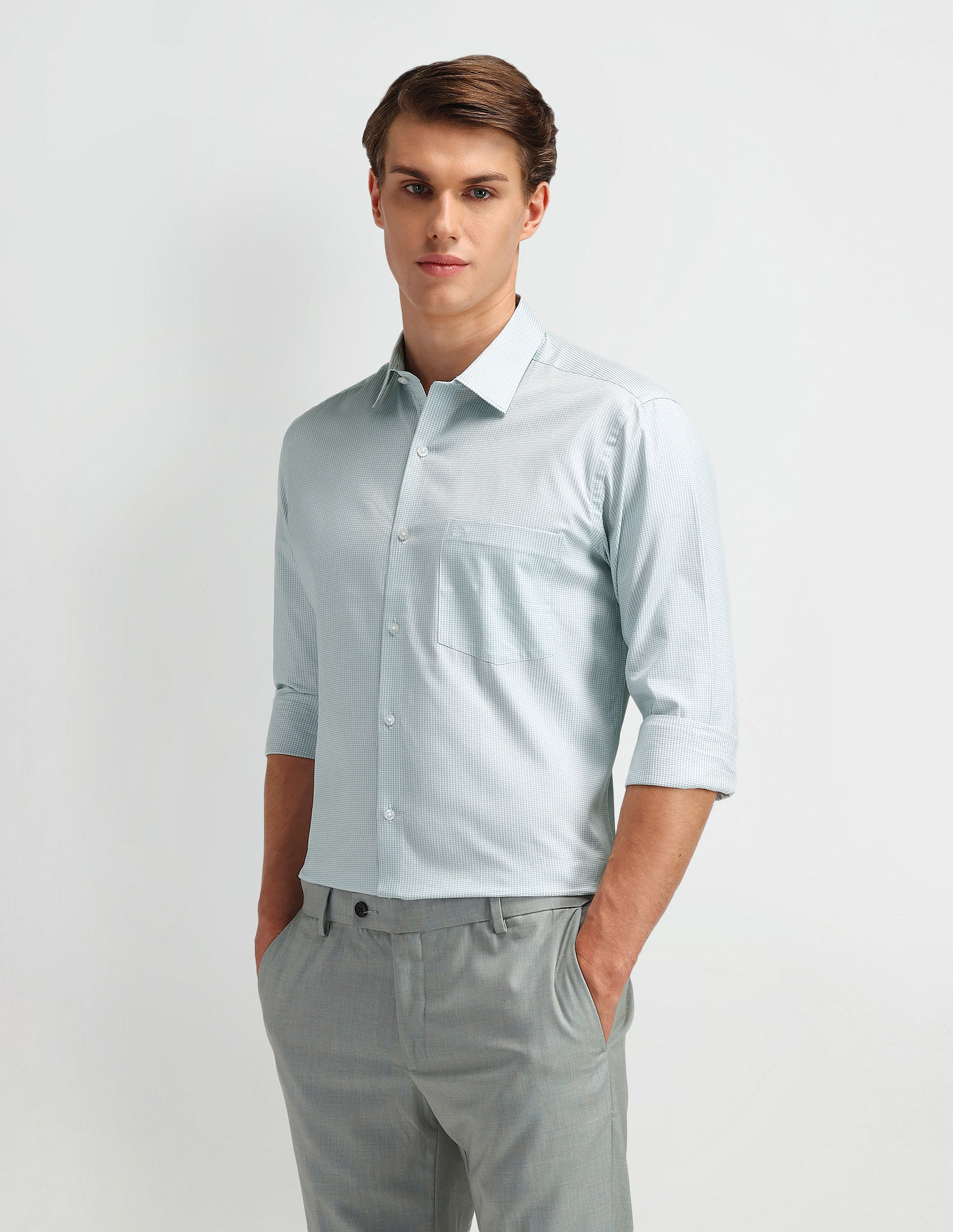 Arrow Micro Checked Cotton Shirt