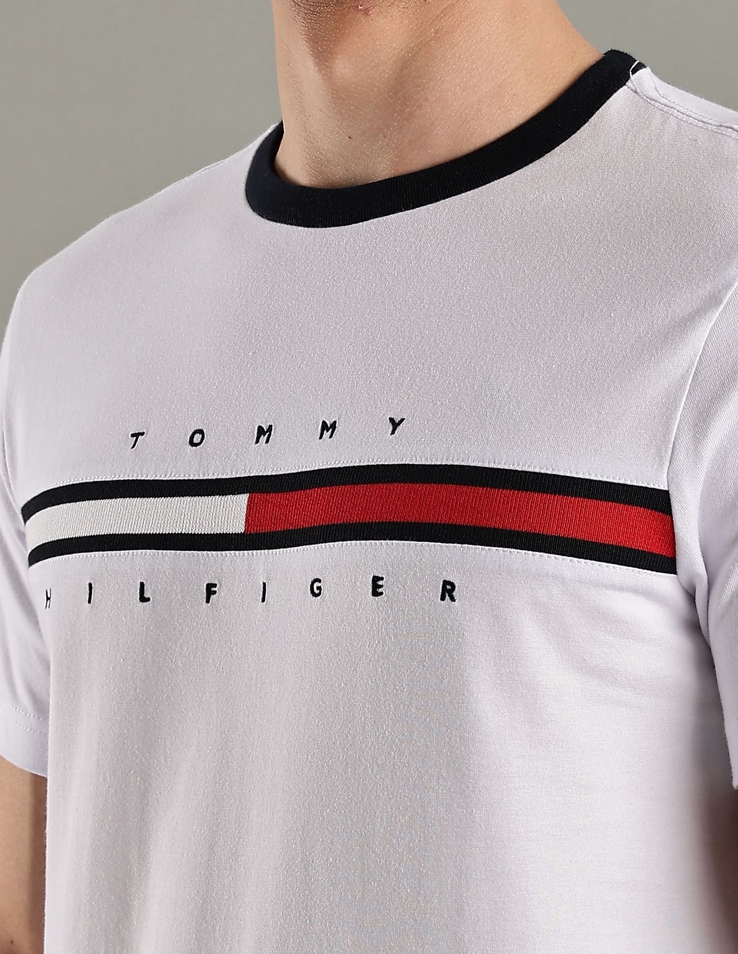 Tommy Hilfiger Embroidered Logo Regular-Fit Cotton T-Shirt