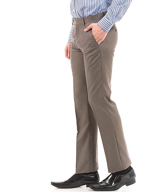 Buy Slim Fit FlatFront Trousers online  Looksgudin
