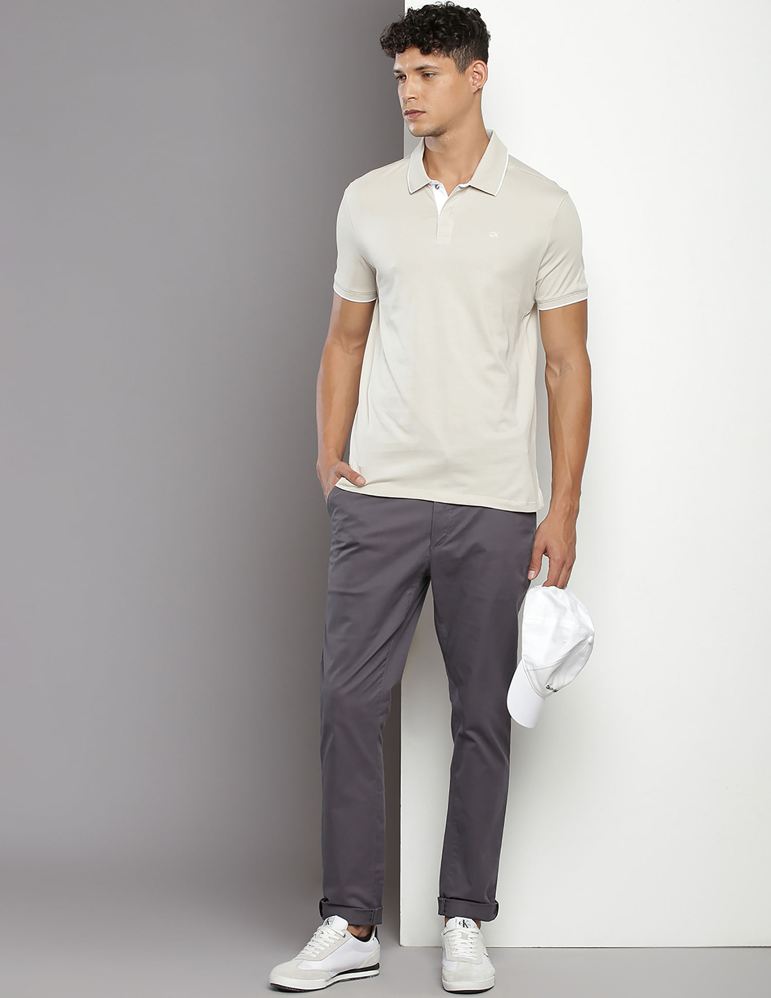 Calvin Klein Sustainable Snap Button Polo Shirt