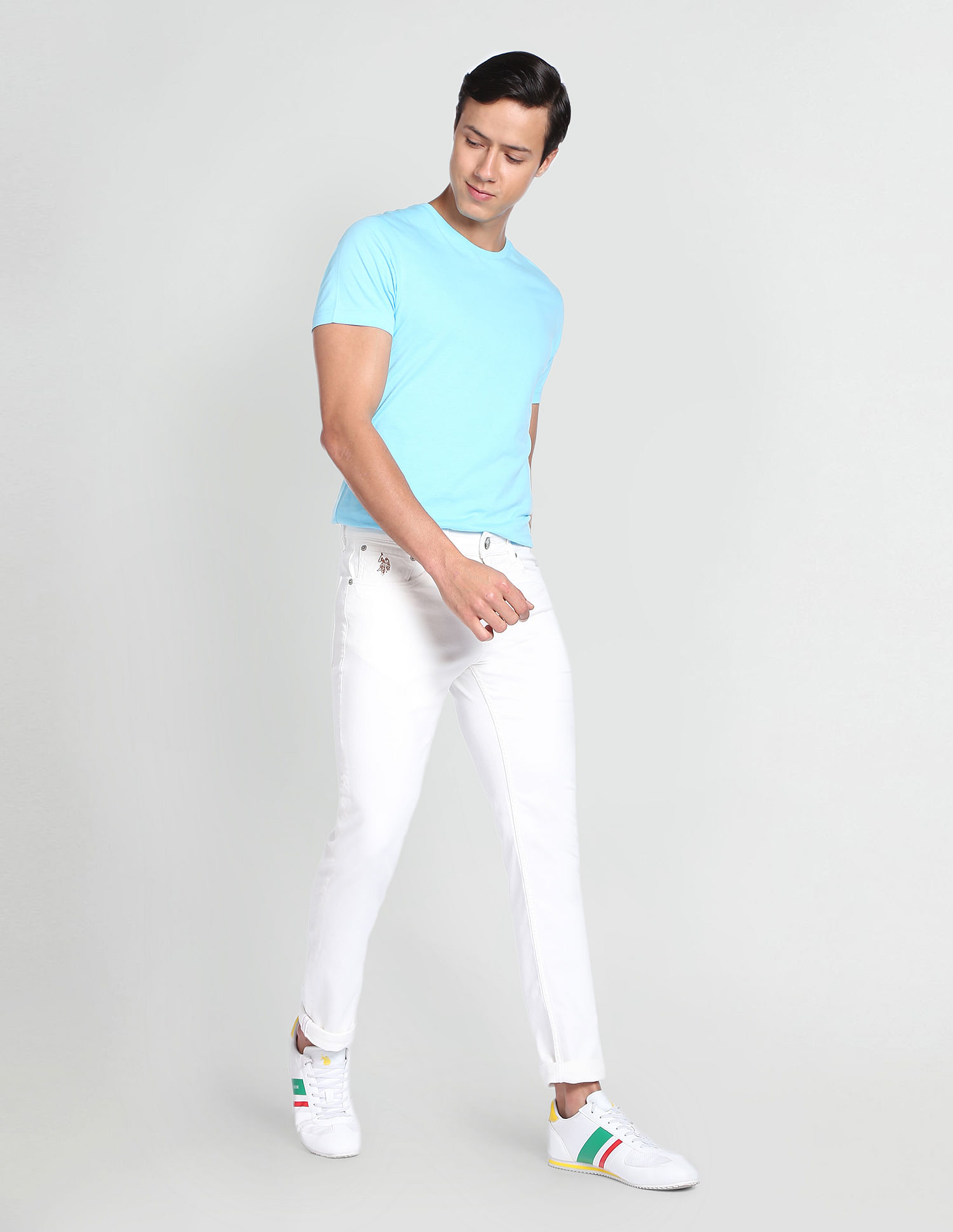 U.S. Polo Assn. Denim Co. Brandon Slim Tapered White Jeans