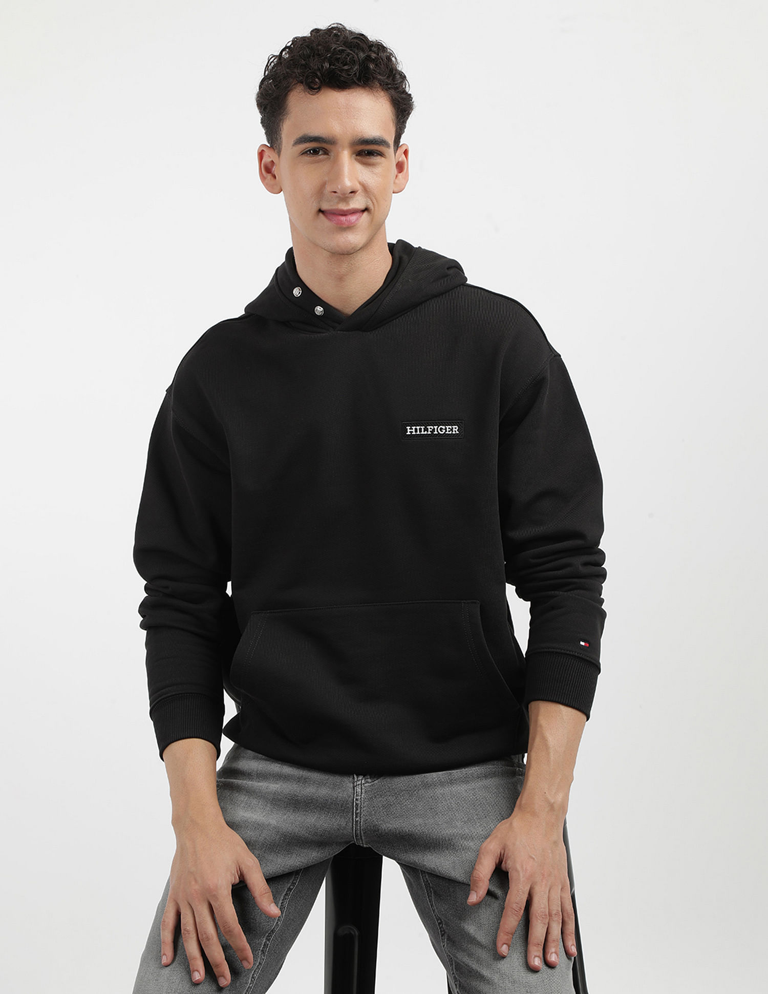 Tommy Hilfiger Twill Hood Cotton Sweatshirt