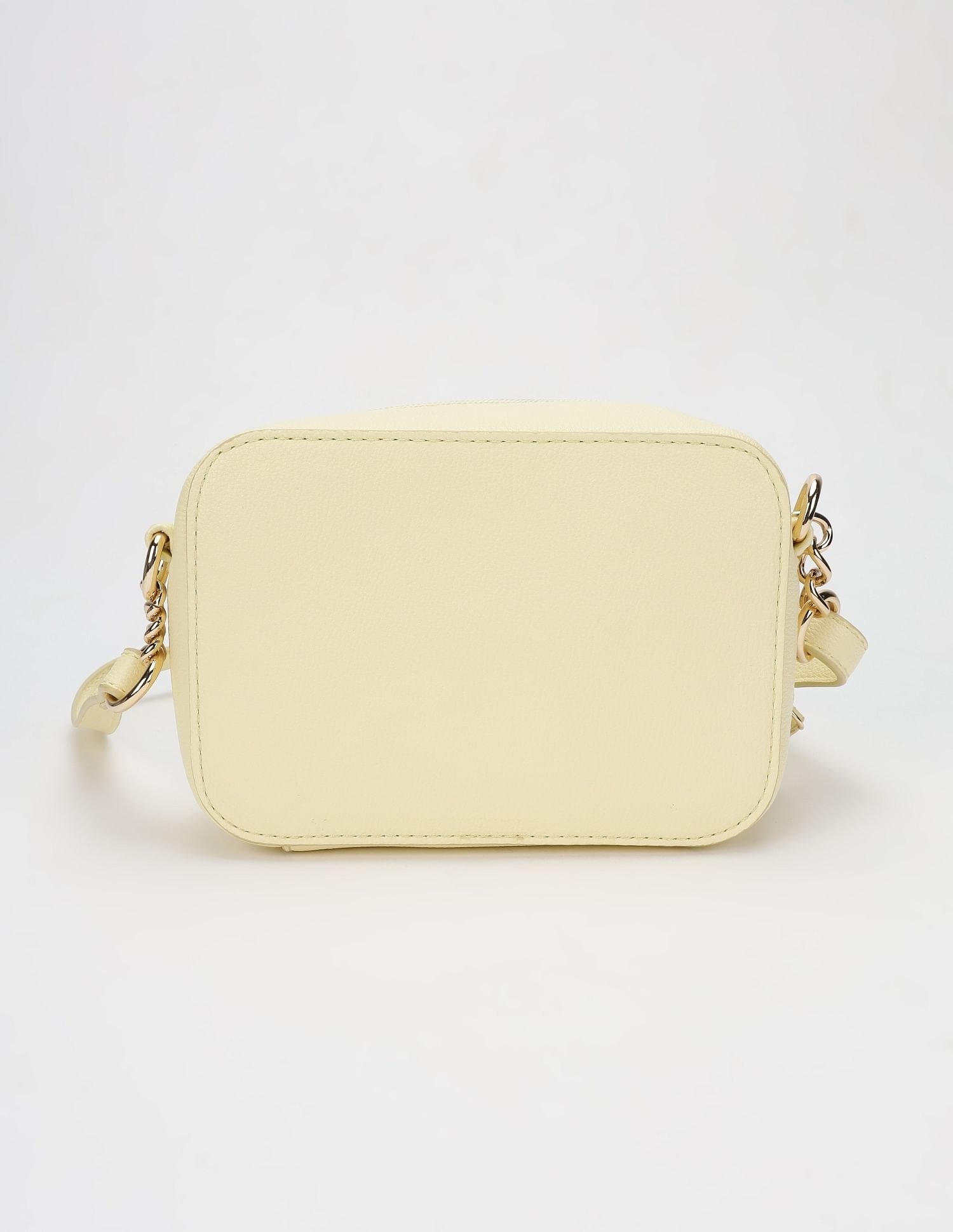 Tommy Hilfiger Solid Yellow Pu Sling Bag