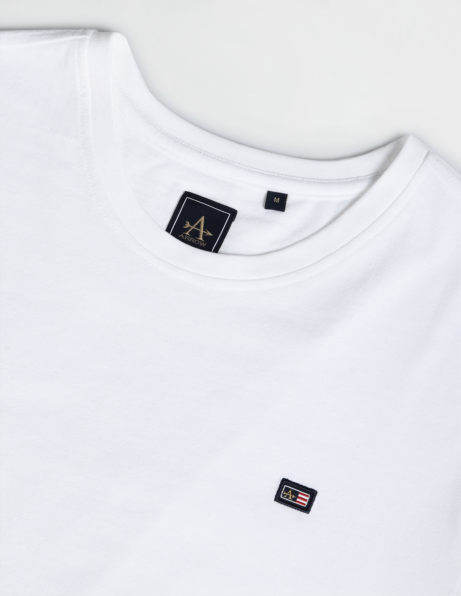 Arrow Sports Crew Neck Solid T-Shirt
