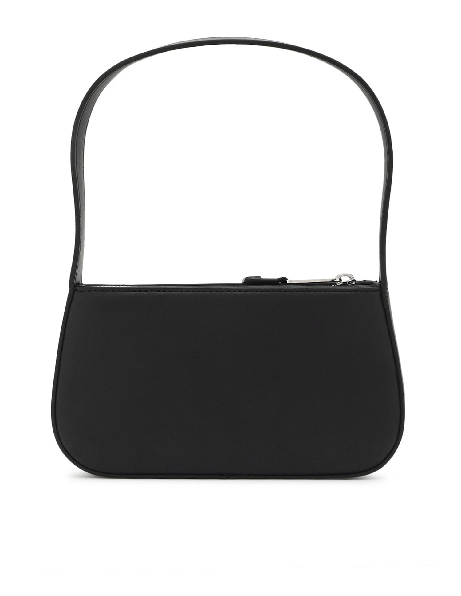Tommy Hilfiger Solid Black Pu Shoulder Bag