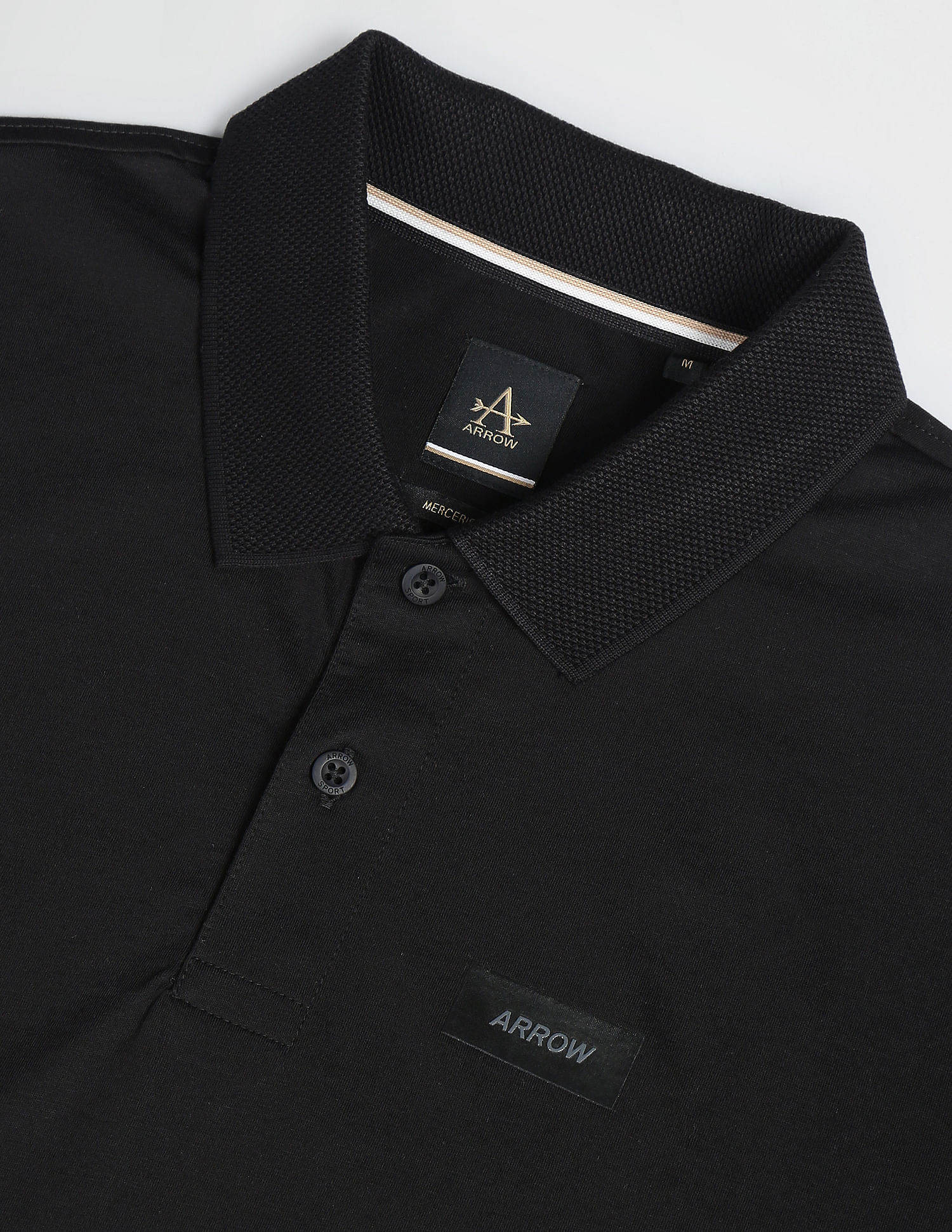Arrow Newyork Tipped Cuff Cotton Polo Shirt