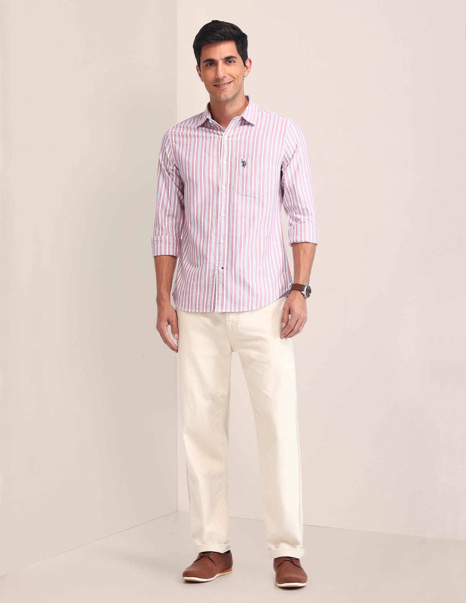 Buy U.S. Polo Assn. Vertical Striped Oxford Shirt - NNNOW.com