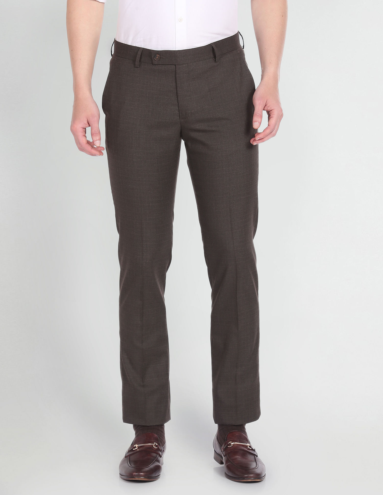 Arrow Hudson Tailored Fit Dobby Trousers
