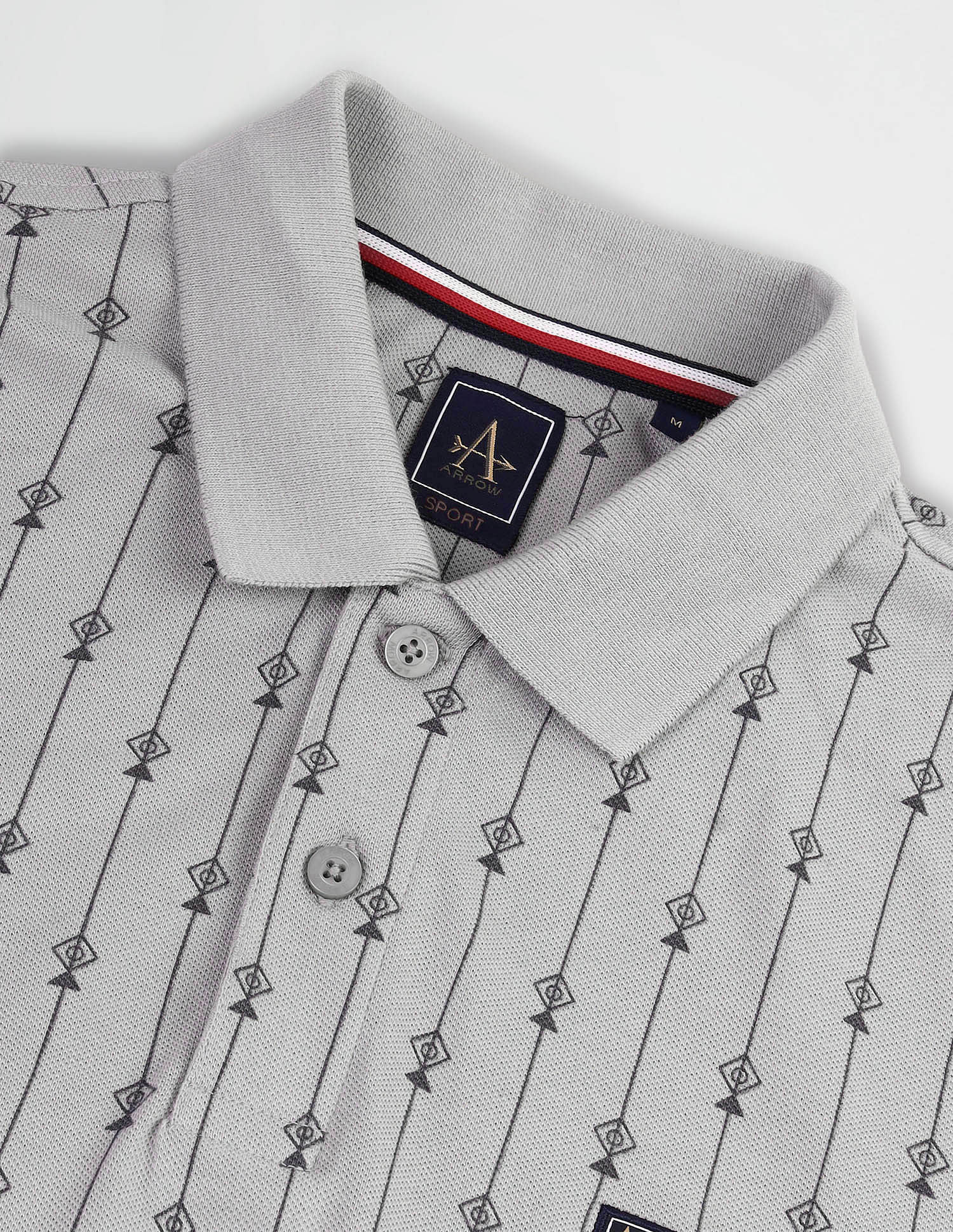 Arrow Sports Geometric Print Regular Polo Shirt