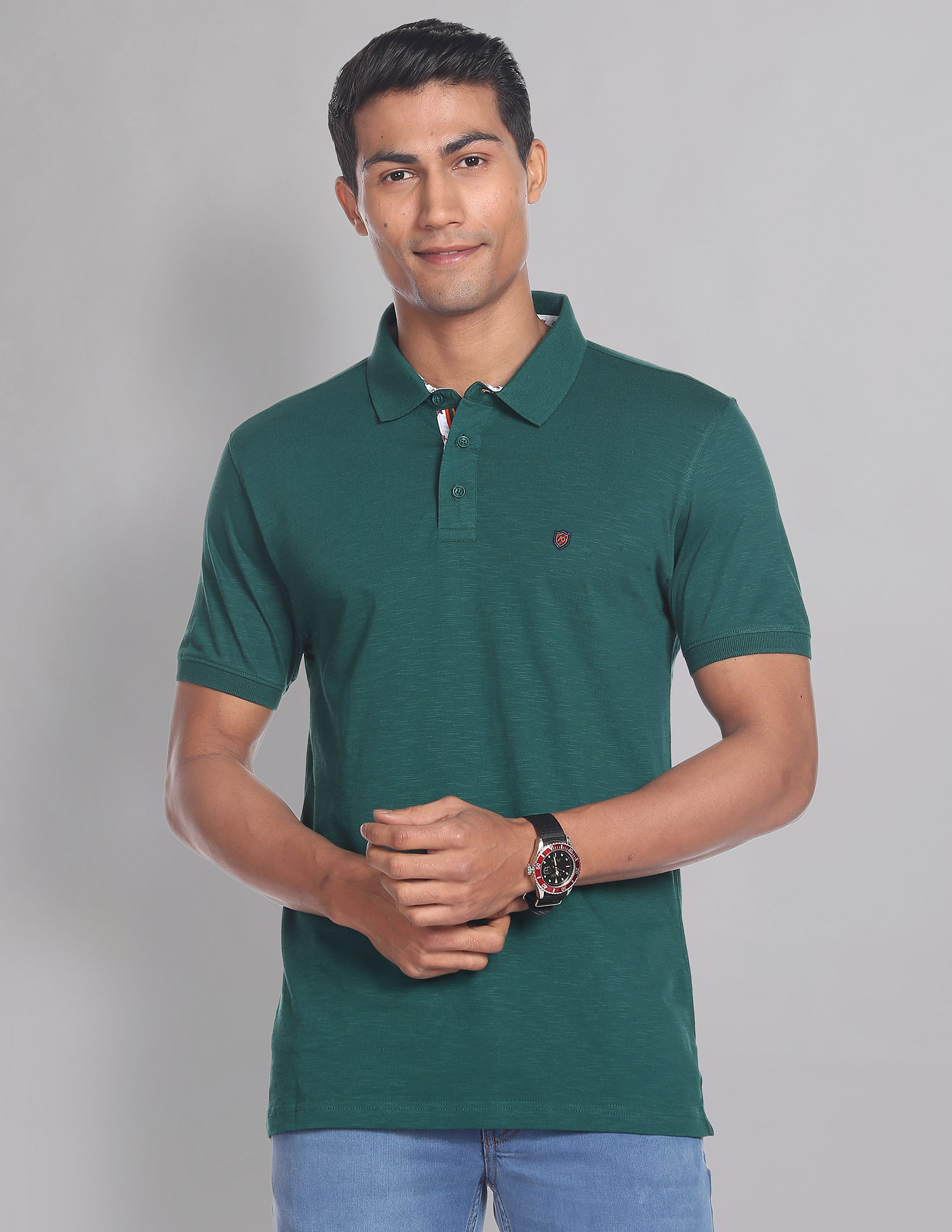 AD by Arvind Heathered COOL-IT Real Deal Polo Shirt