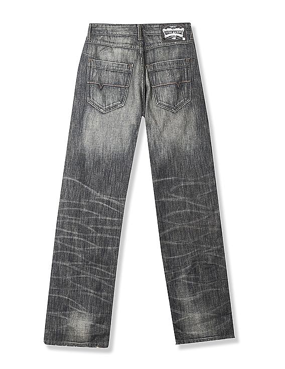 Flying Machine Regular Fit Washed Jeans