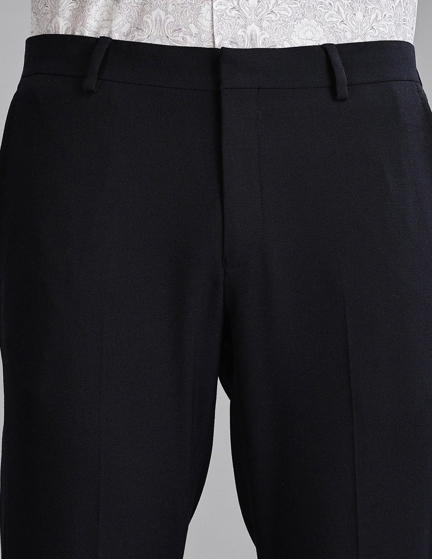 Tommy Hilfiger Regular-Fit Solid Mid Rise Trousers