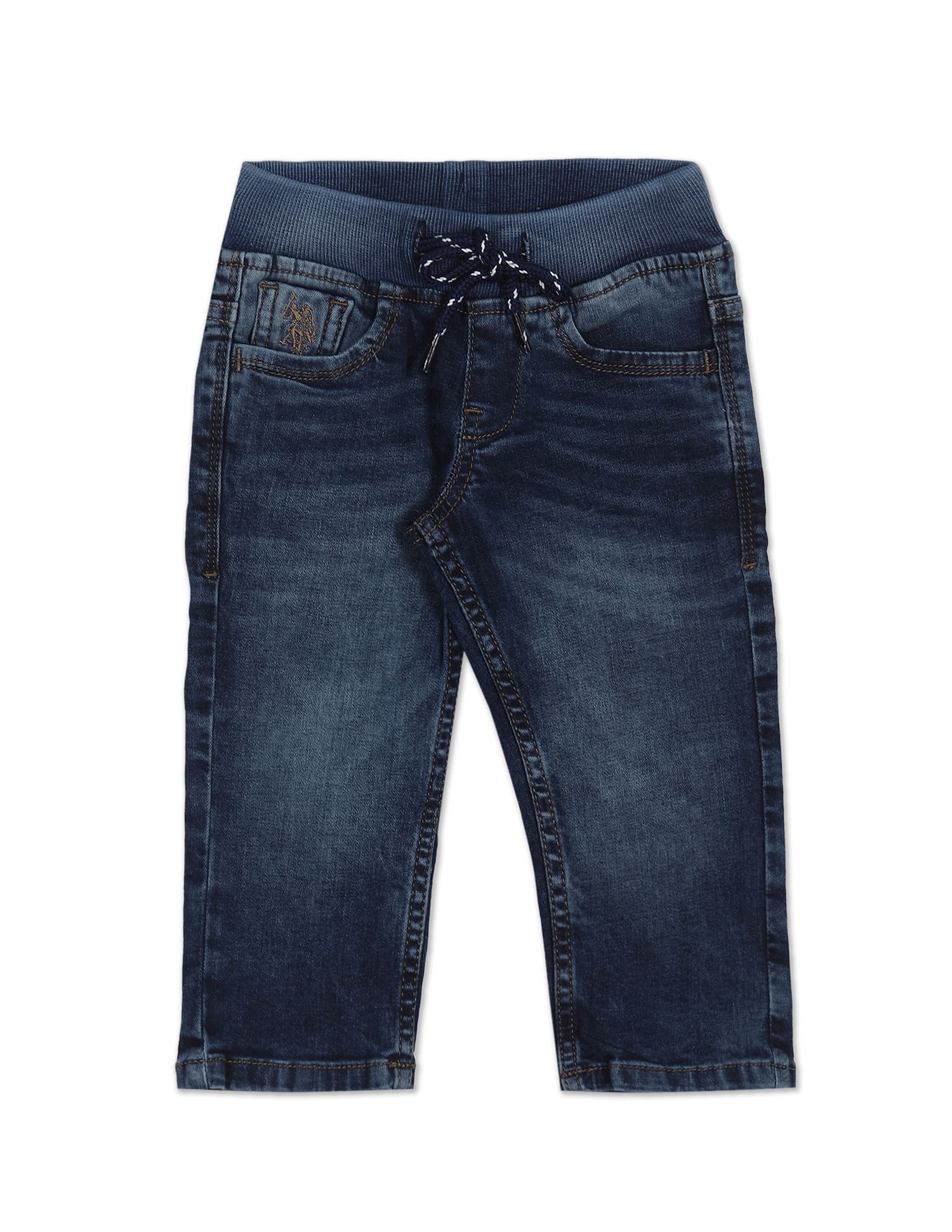 U.S. Polo Assn. Kids Elasticised Waist Relaxed Fit Jeans