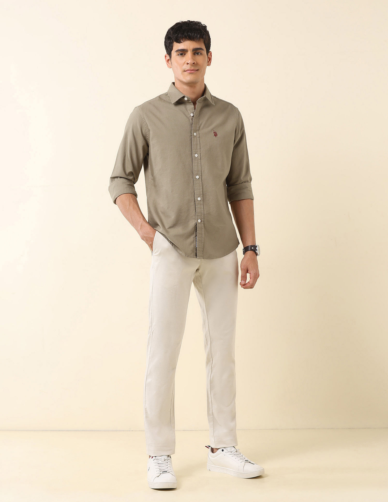 U.S. Polo Assn. Tailored Fit Pure Cotton Oxford Shirt