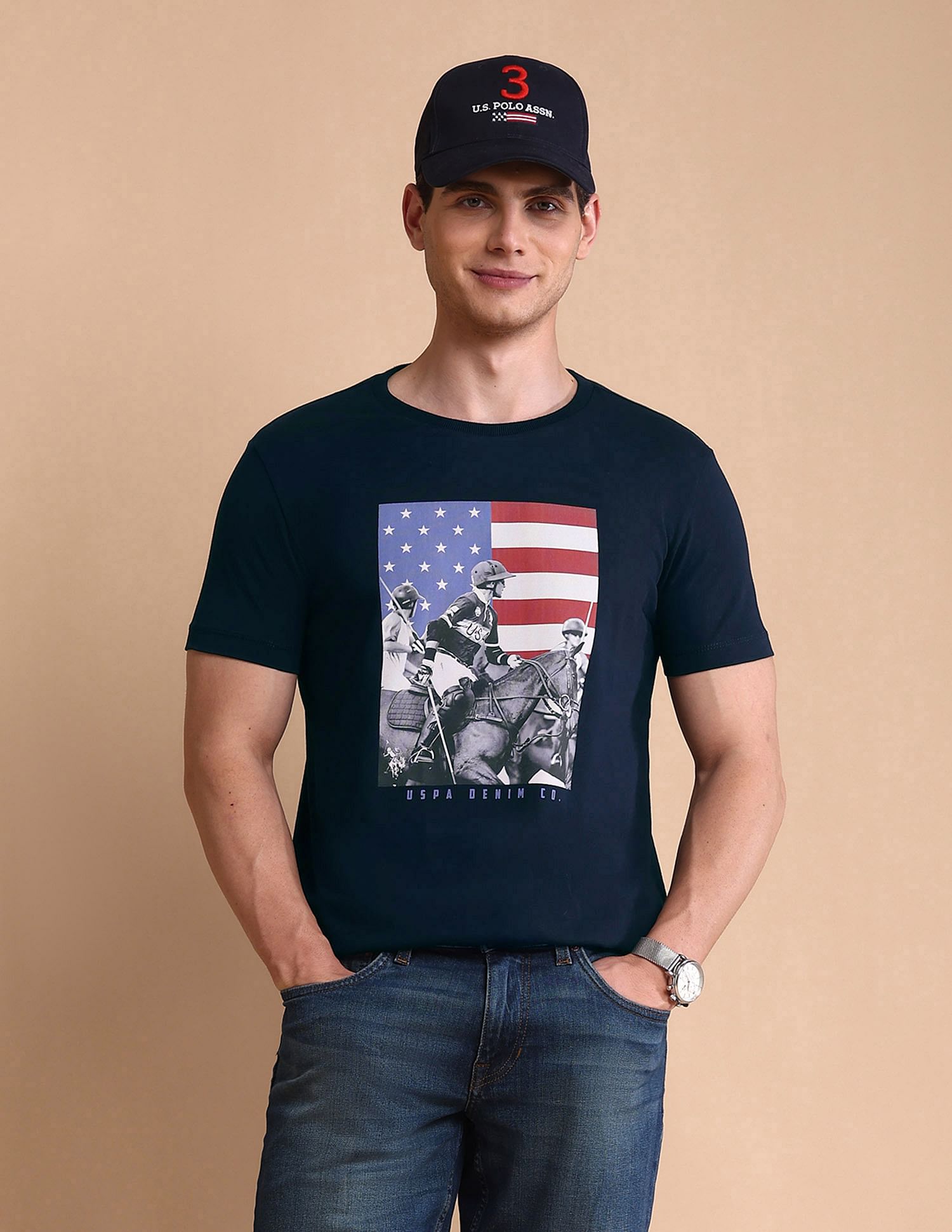 U.S. Polo Assn. Denim Co. Graphic Printed Muscle Fit T-Shirt